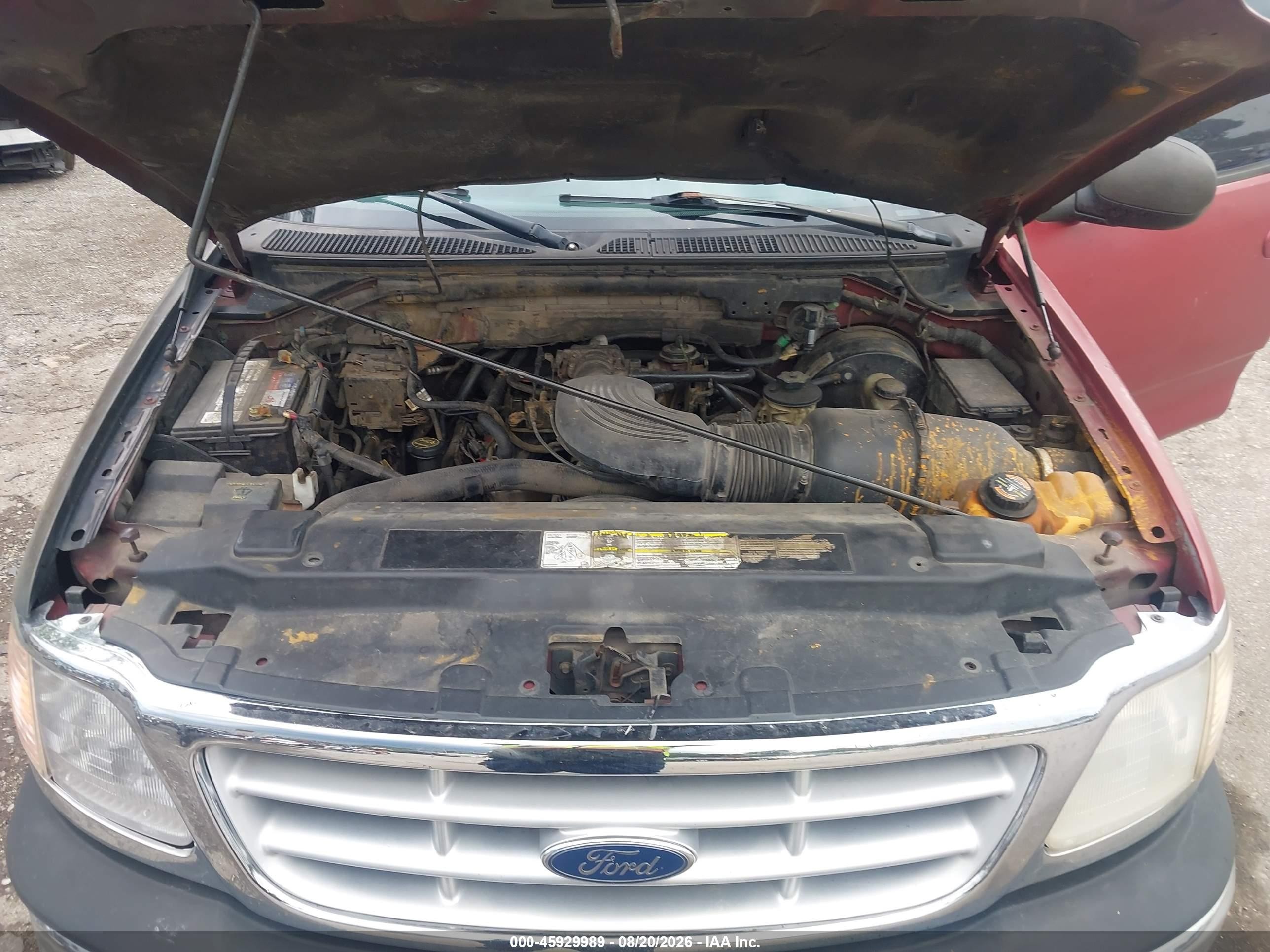 2001 Ford F-150 Lariat/xl/xlt Red vin: 1FTRX07L01KF15282
