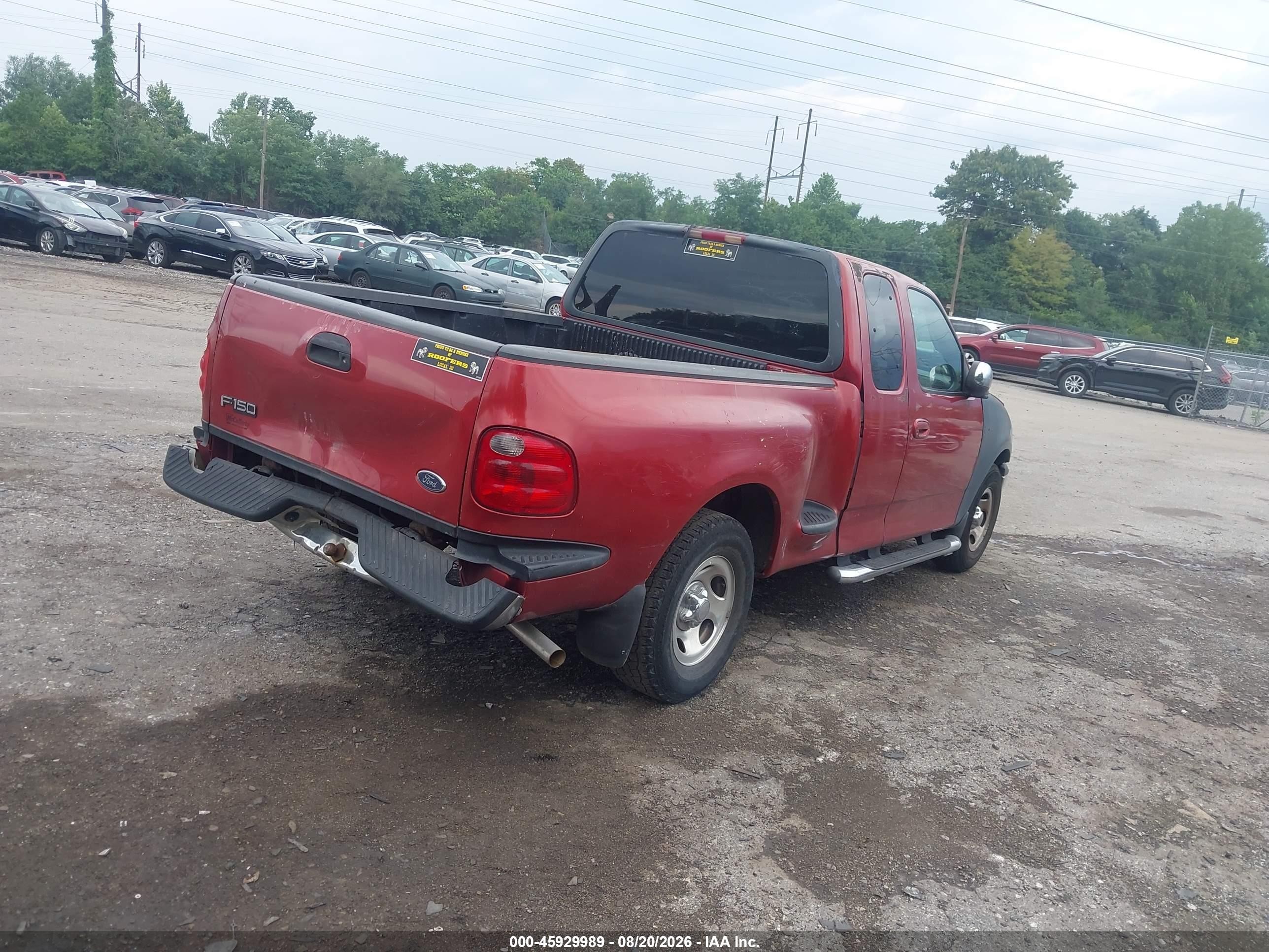 2001 Ford F-150 Lariat/xl/xlt Red vin: 1FTRX07L01KF15282