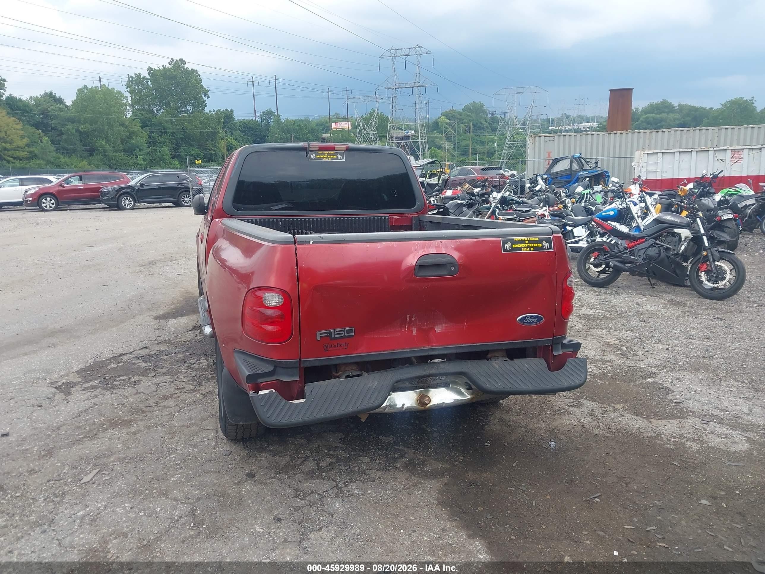 2001 Ford F-150 Lariat/xl/xlt Red vin: 1FTRX07L01KF15282