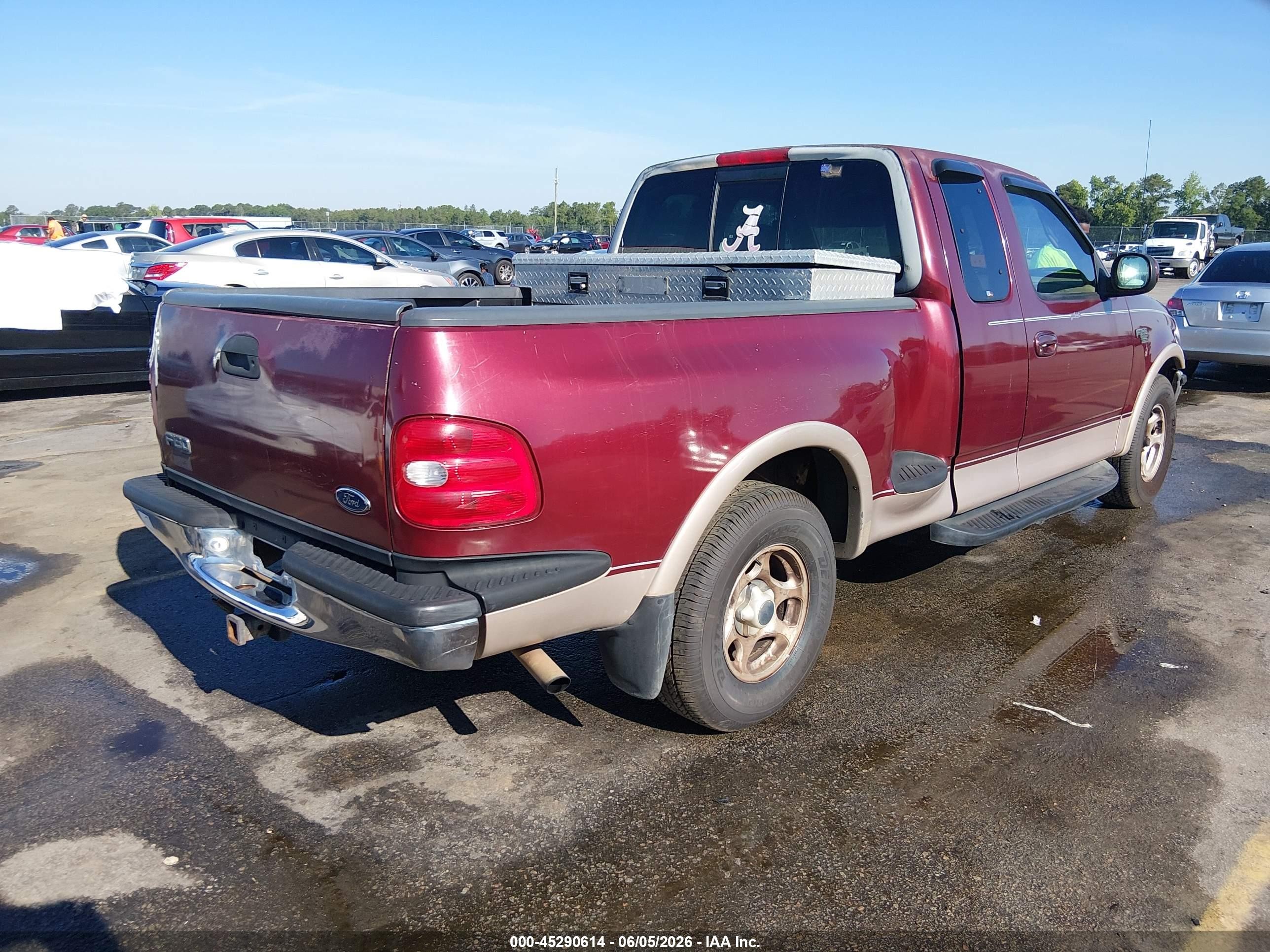 1998 Ford F-150 Lariat/xl/xlt Burgundy vin: 1FTRX07LXWKB13812
