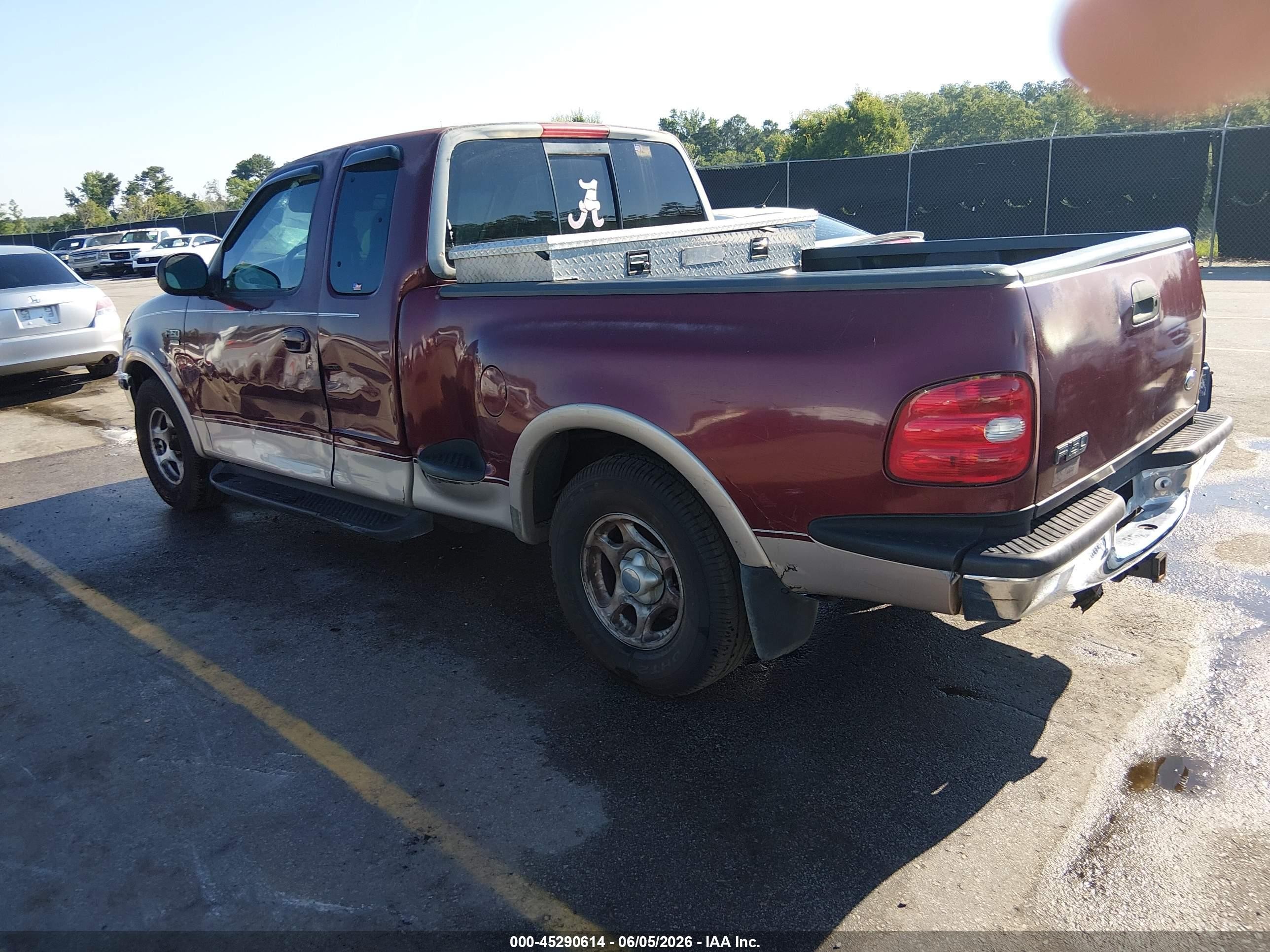 1998 Ford F-150 Lariat/xl/xlt Burgundy vin: 1FTRX07LXWKB13812