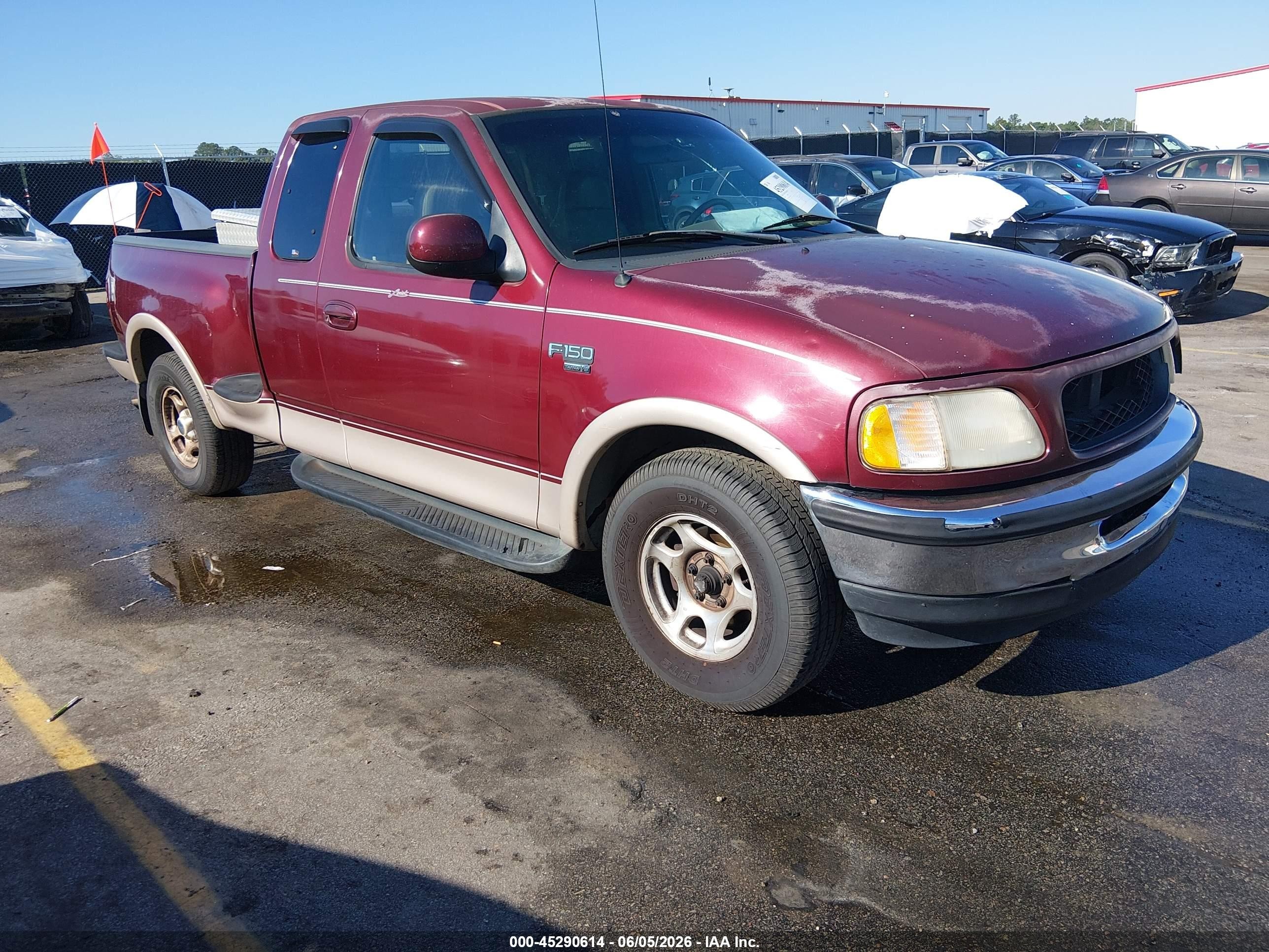 1998 Ford F-150 Lariat/xl/xlt Burgundy vin: 1FTRX07LXWKB13812
