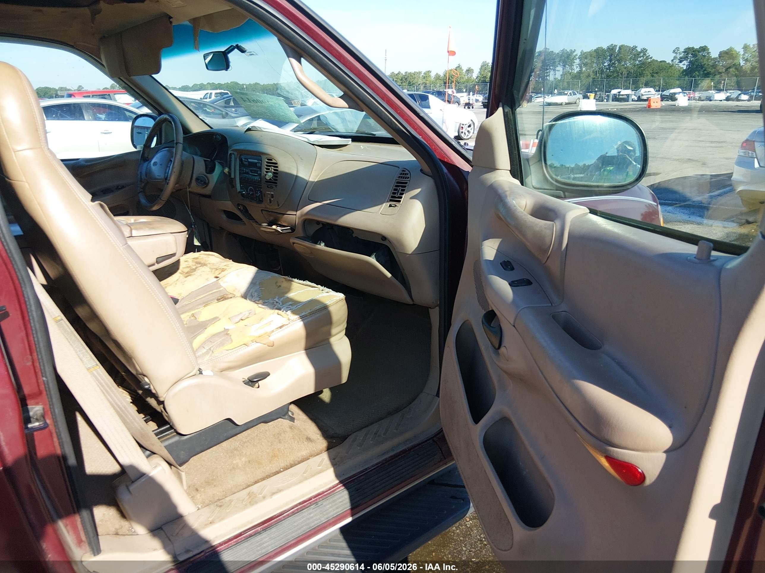1998 Ford F-150 Lariat/xl/xlt Burgundy vin: 1FTRX07LXWKB13812