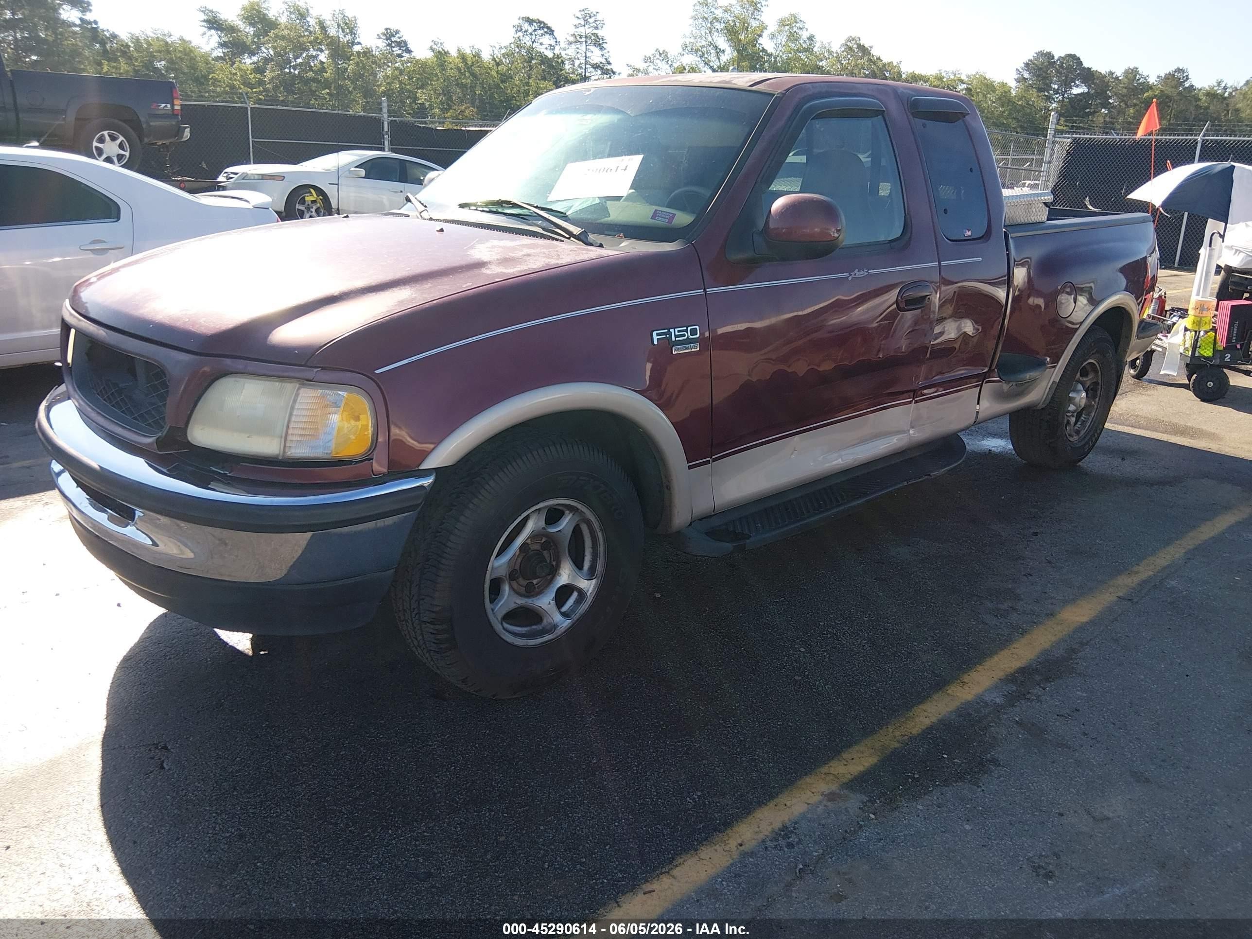 1998 Ford F-150 Lariat/xl/xlt Burgundy vin: 1FTRX07LXWKB13812