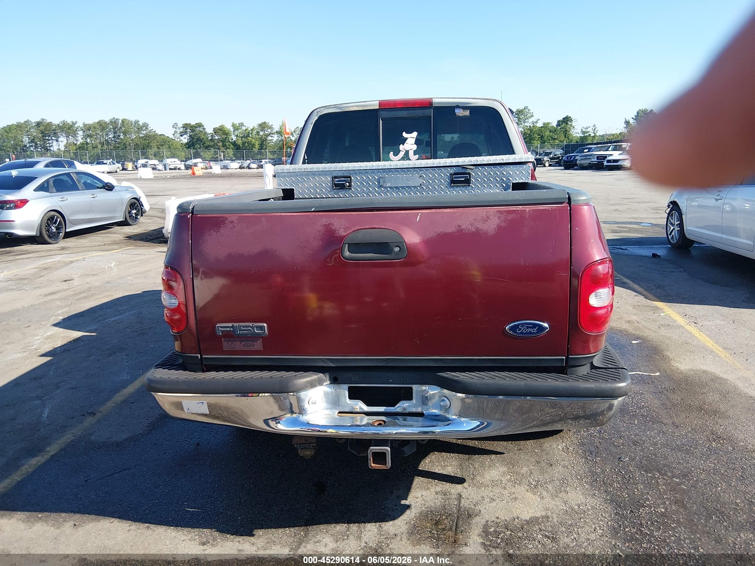 1998 Ford F-150 Lariat/xl/xlt Burgundy vin: 1FTRX07LXWKB13812