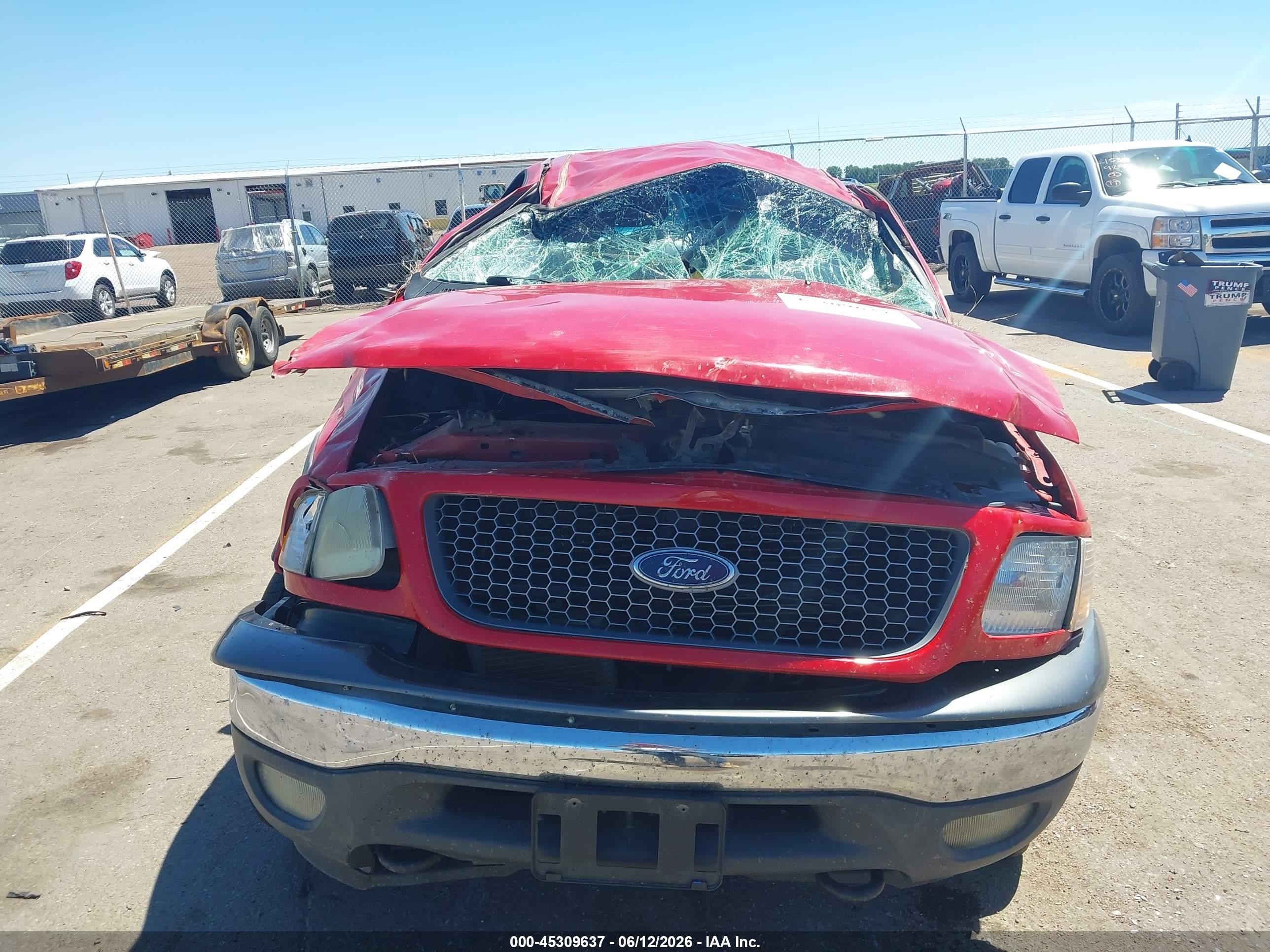 2002 Ford F-150 Lariat/xl/xlt Red vin: 1FTRX08L32KA88597