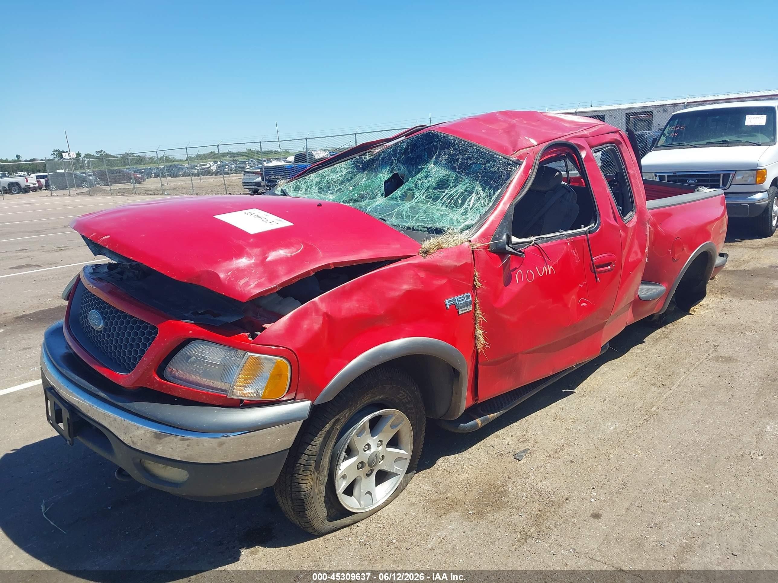 2002 Ford F-150 Lariat/xl/xlt Red vin: 1FTRX08L32KA88597
