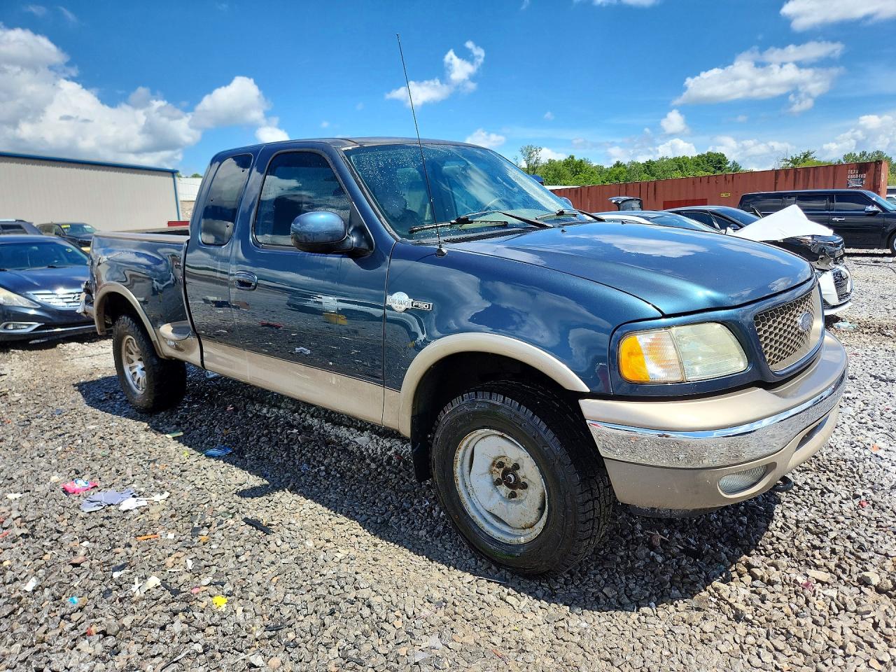 2003 Ford F150 Blue vin: 1FTRX08L43KA87573