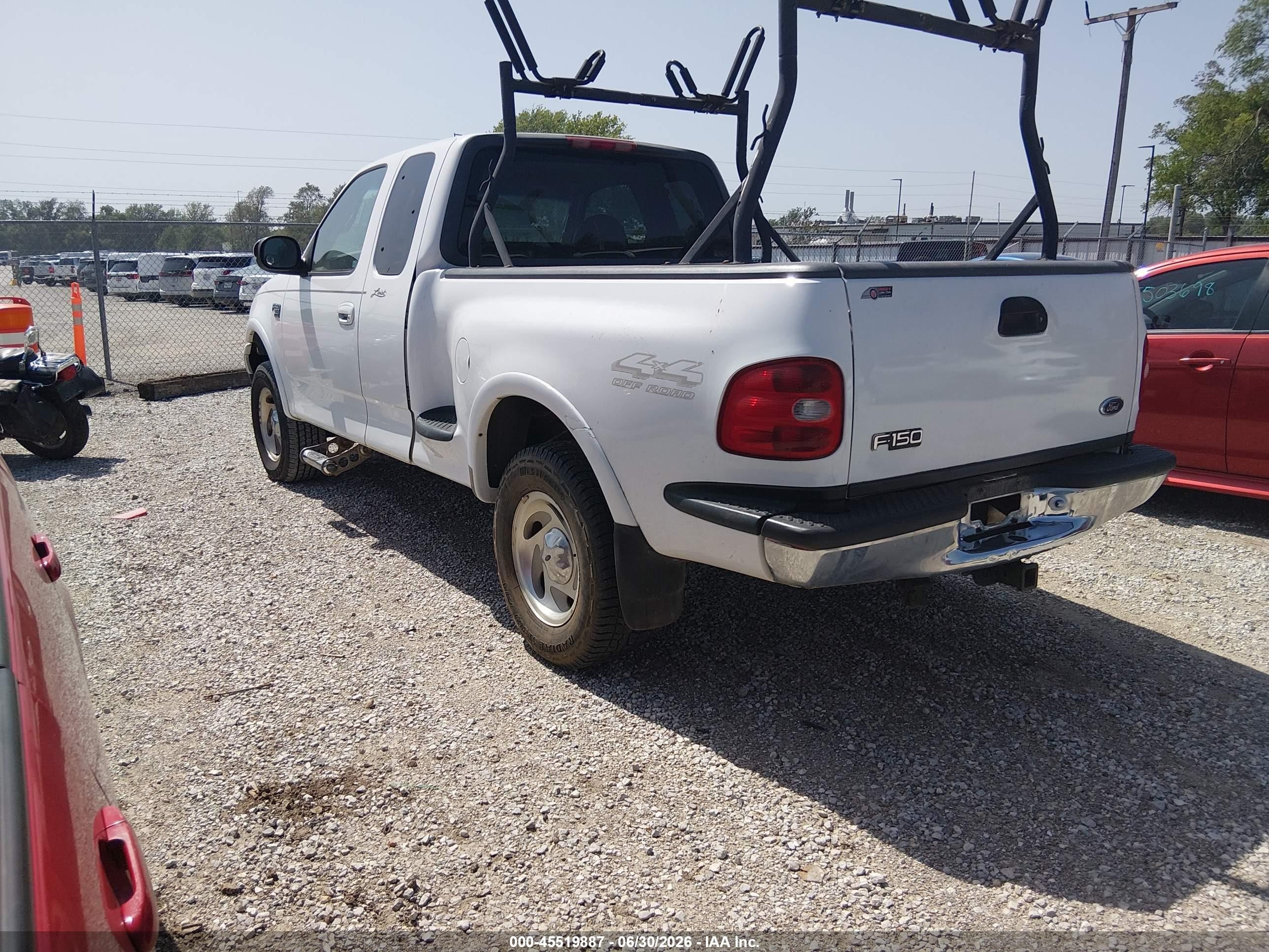 2000 Ford F-150 Lariat/xl/xlt White vin: 1FTRX08L4YKA01623