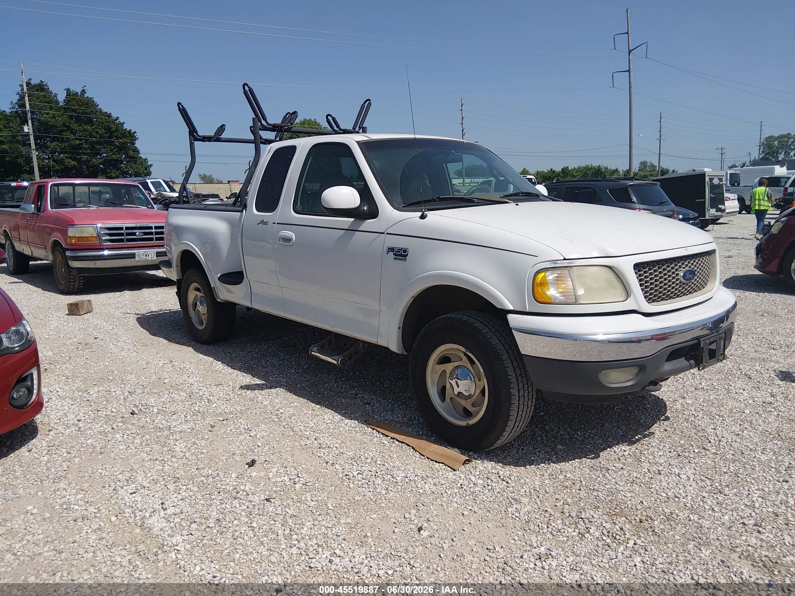 2000 Ford F-150 Lariat/xl/xlt White vin: 1FTRX08L4YKA01623