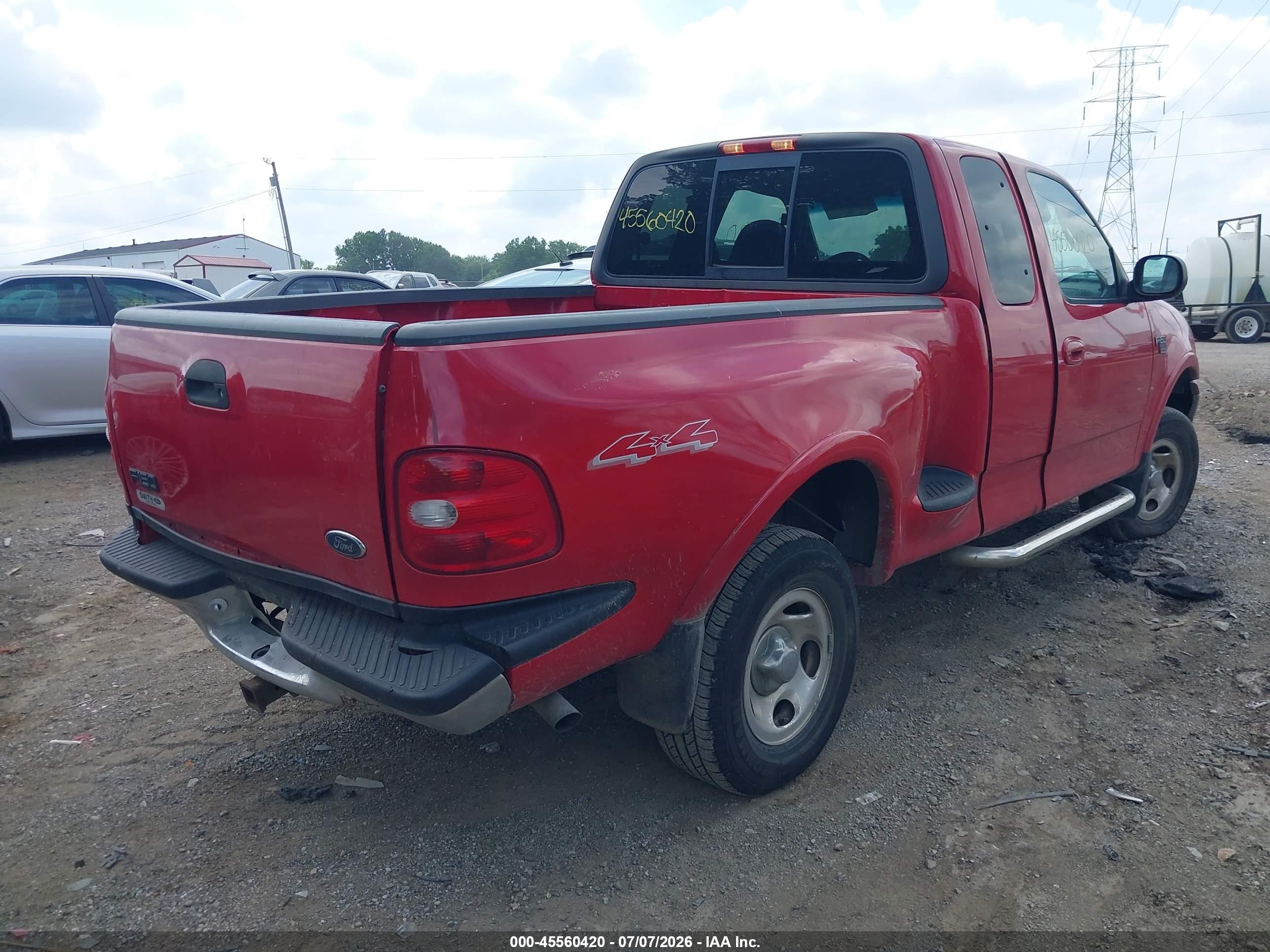 2000 Ford F-150 Lariat/xl/xlt Red vin: 1FTRX08L7YKA36219