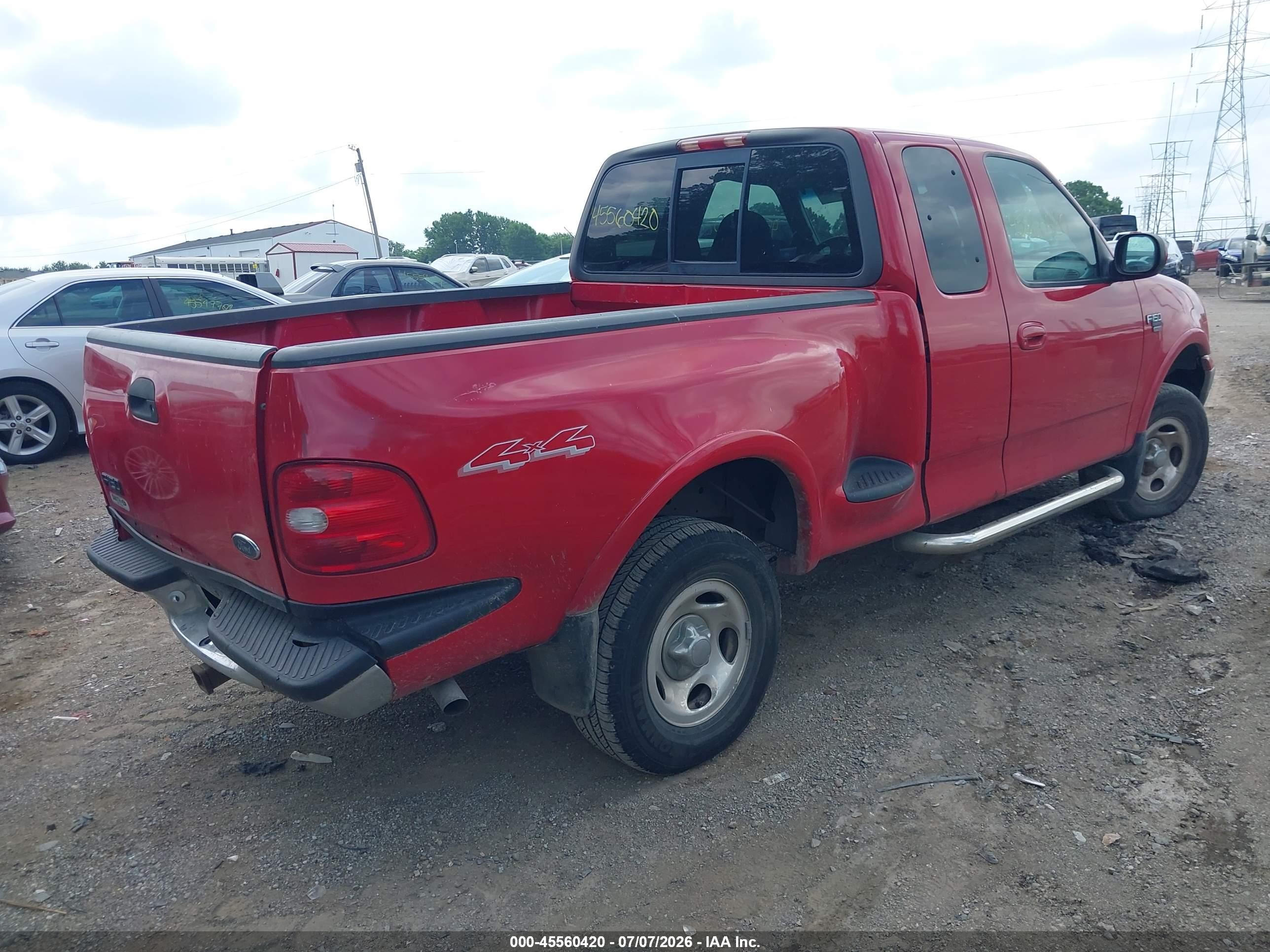 2000 Ford F-150 Lariat/xl/xlt Red vin: 1FTRX08L7YKA36219