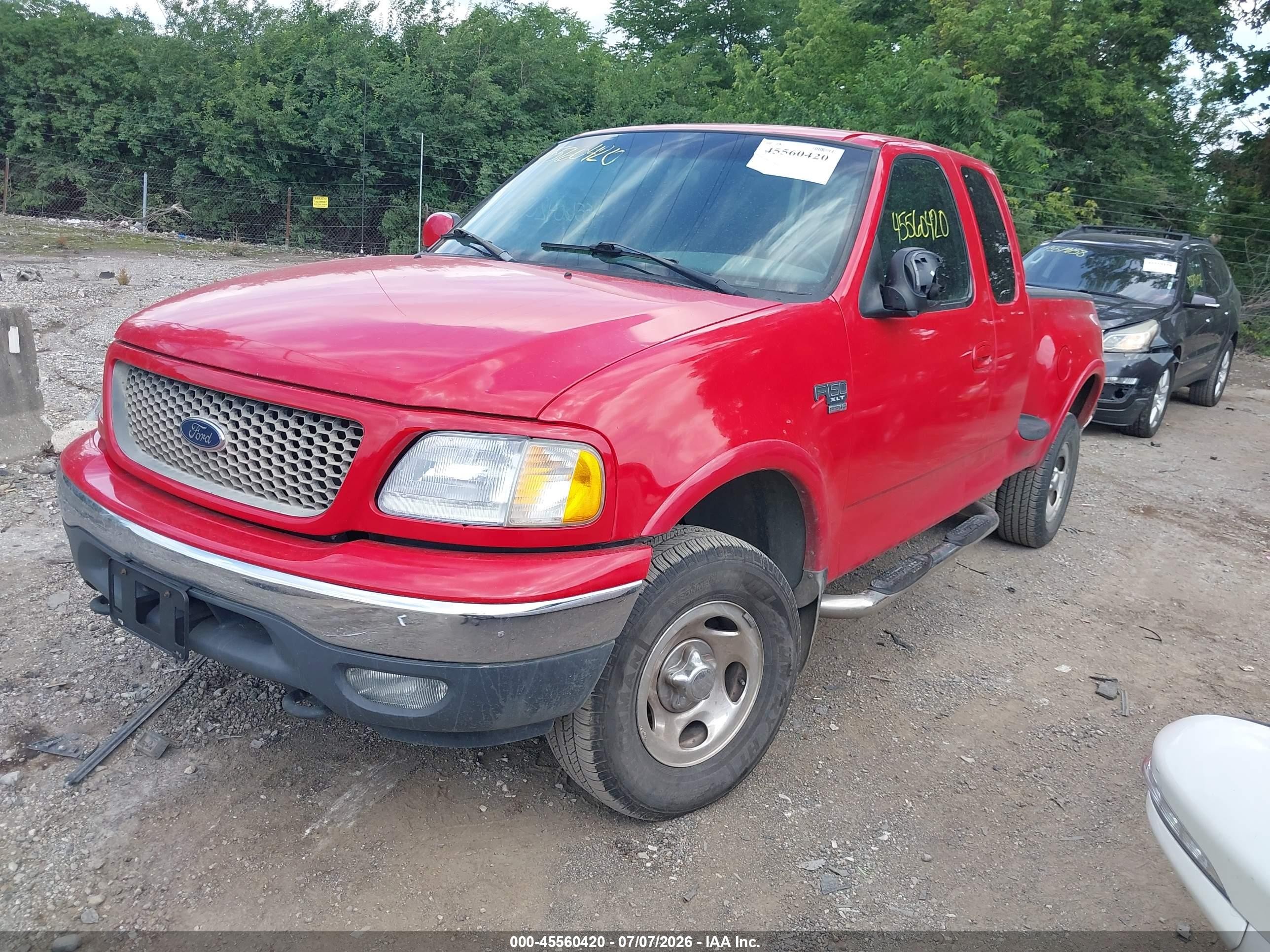 2000 Ford F-150 Lariat/xl/xlt Red vin: 1FTRX08L7YKA36219