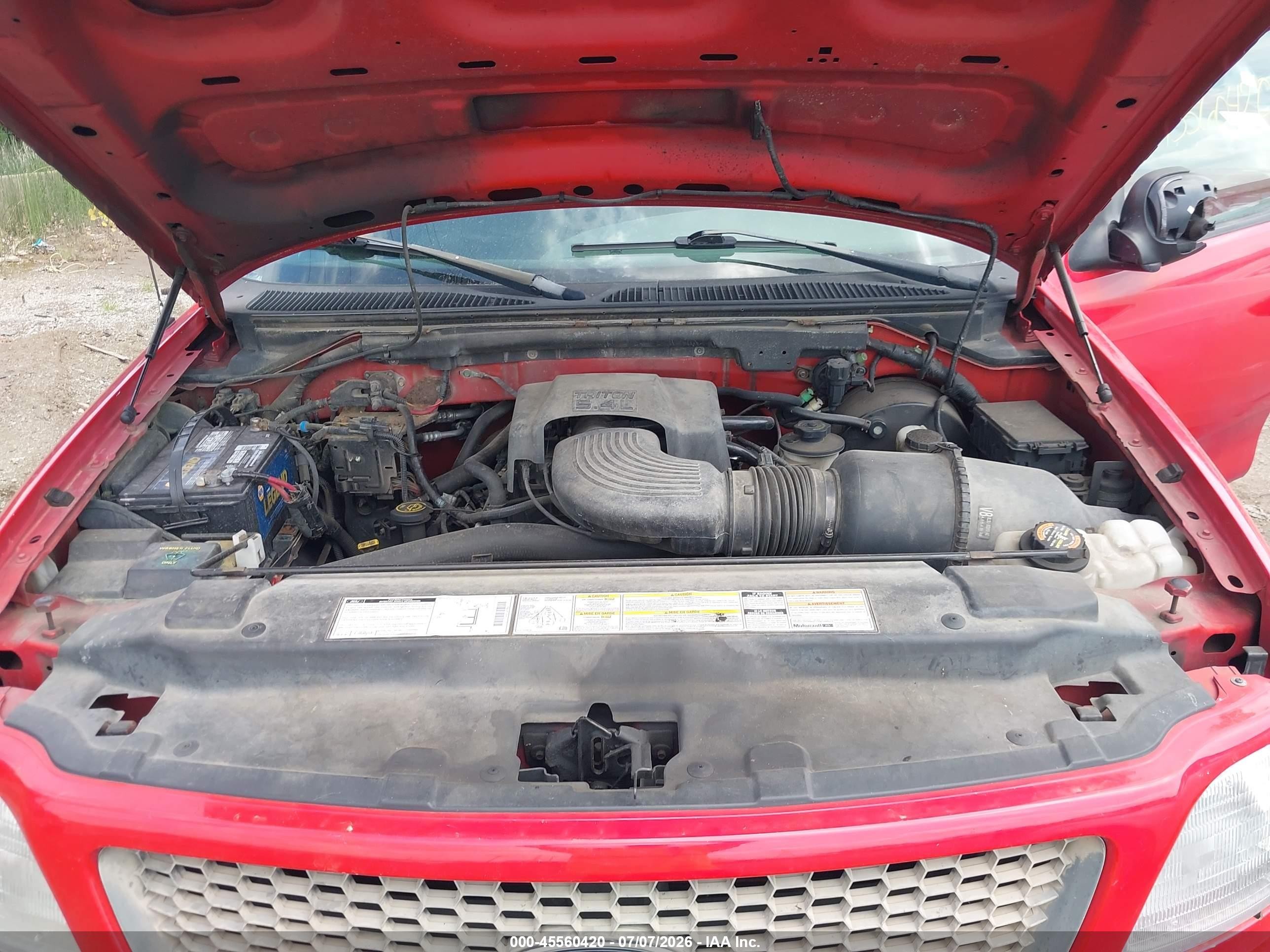 2000 Ford F-150 Lariat/xl/xlt Red vin: 1FTRX08L7YKA36219