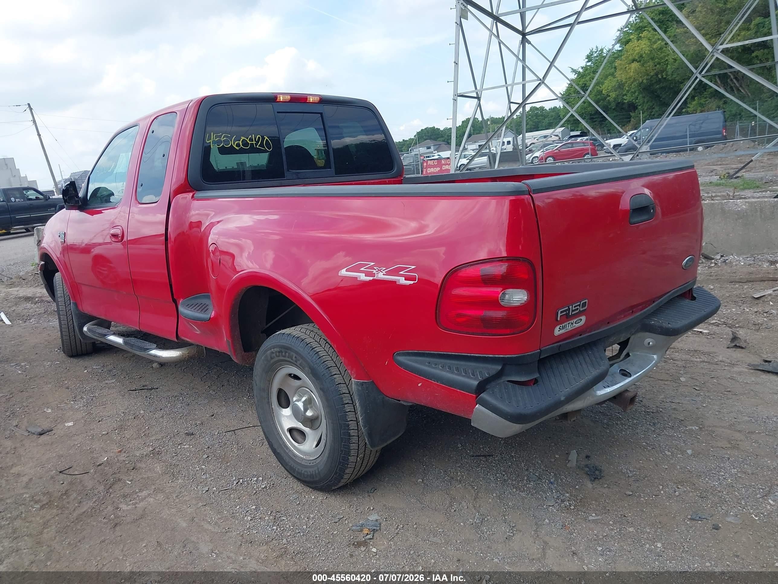 2000 Ford F-150 Lariat/xl/xlt Red vin: 1FTRX08L7YKA36219