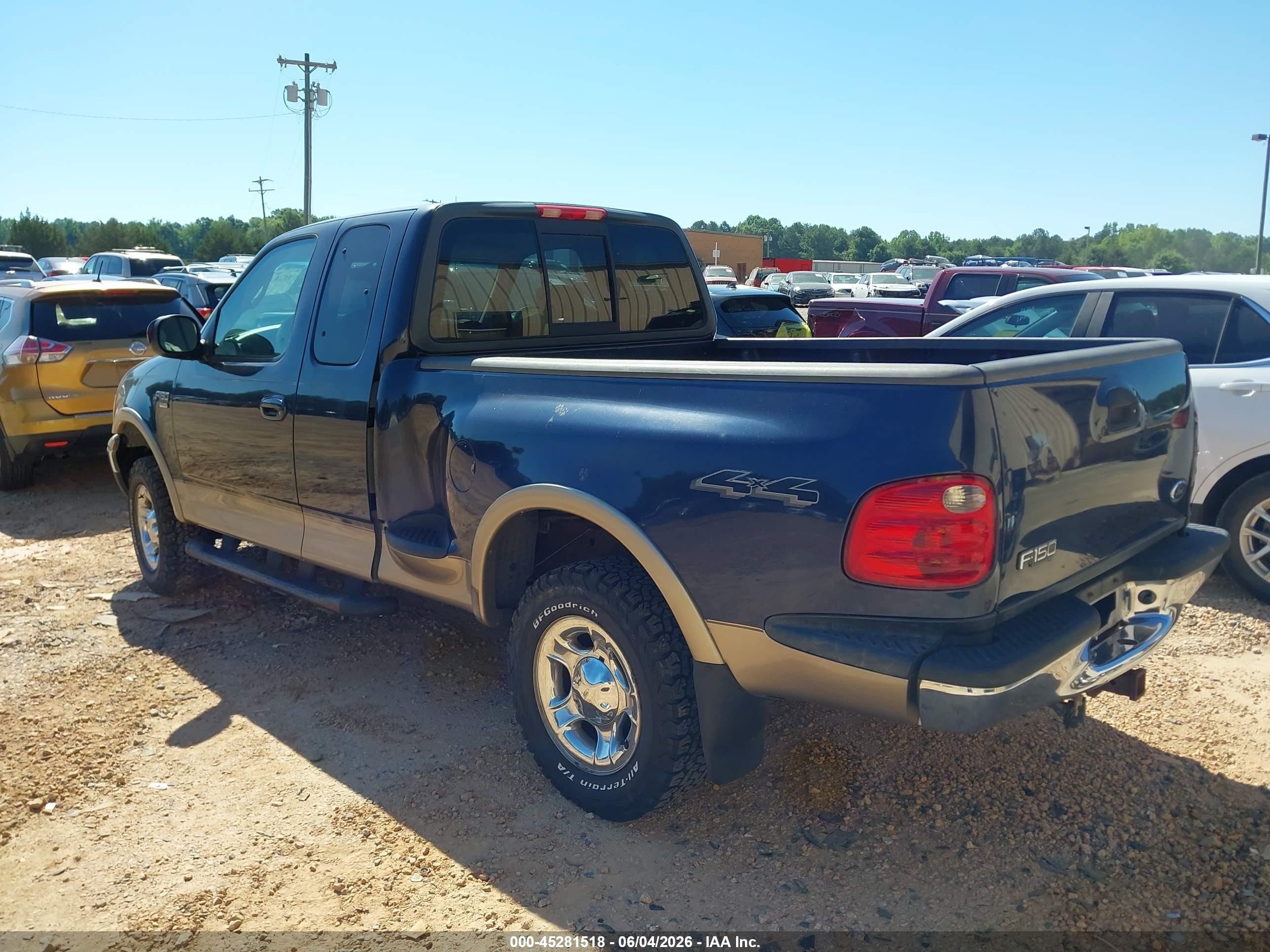 2002 Ford F-150 Lariat/xl/xlt Синий vin: 1FTRX08L82KB70647