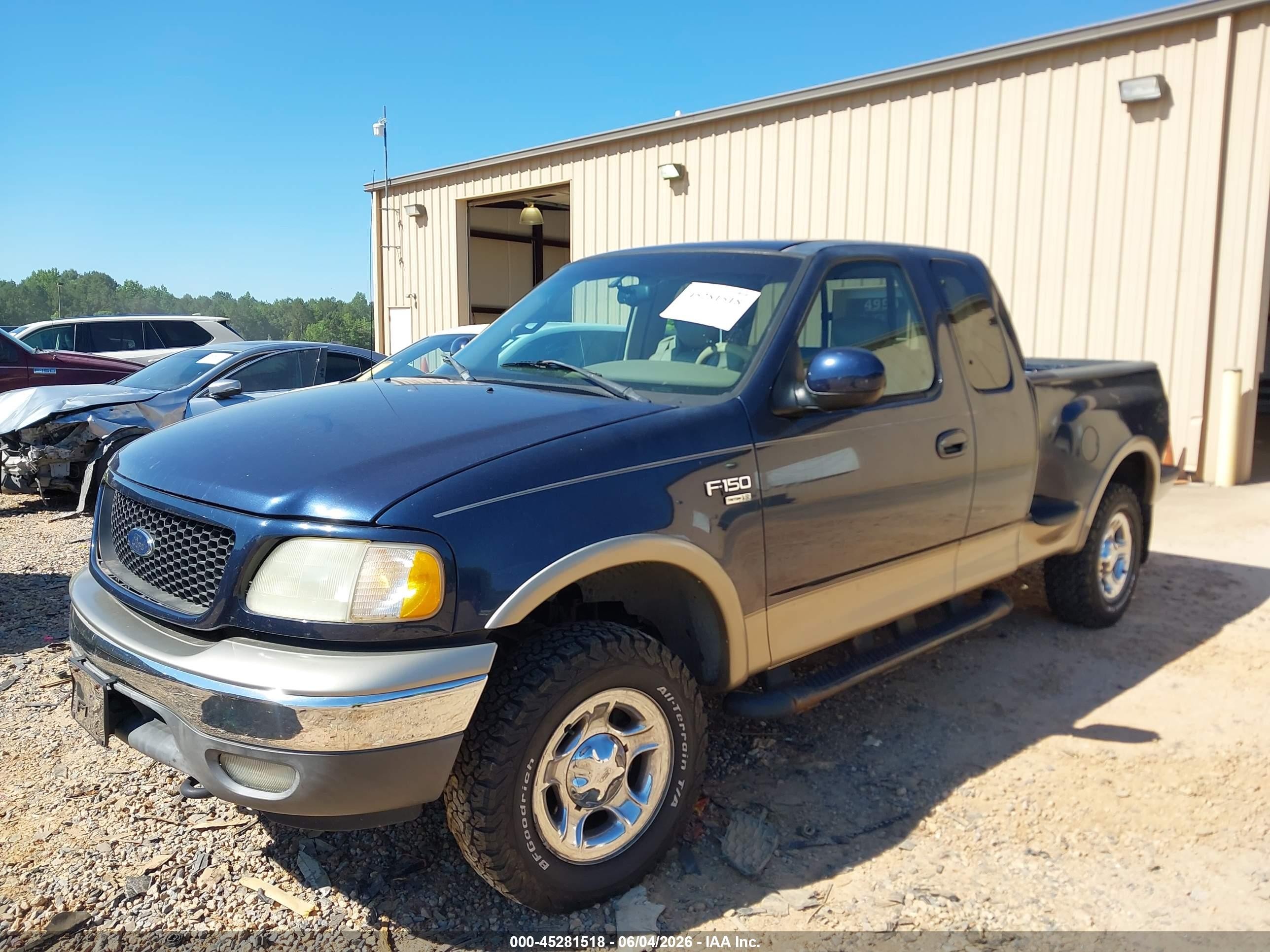 2002 Ford F-150 Lariat/xl/xlt Синий vin: 1FTRX08L82KB70647
