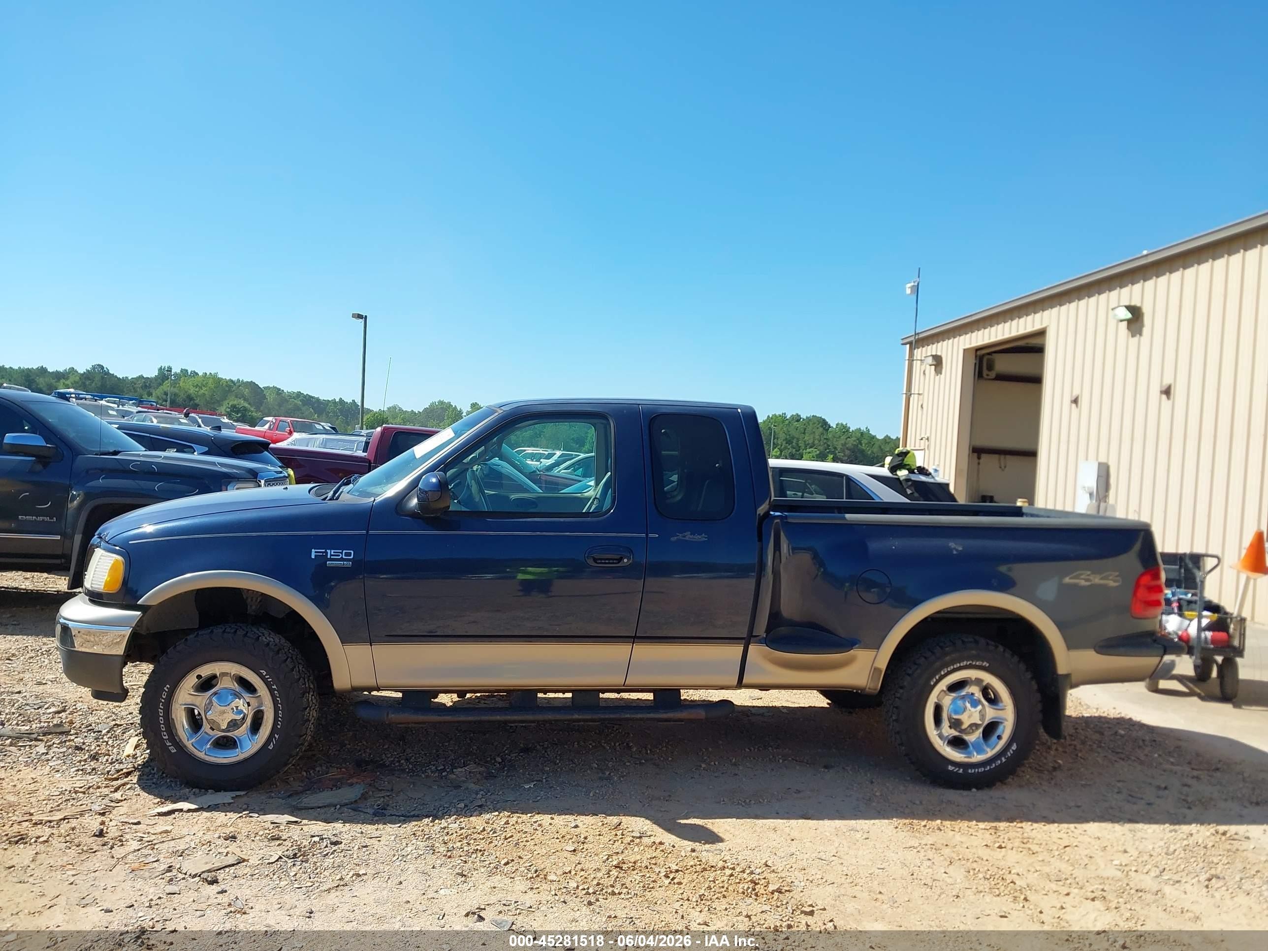 2002 Ford F-150 Lariat/xl/xlt Синий vin: 1FTRX08L82KB70647