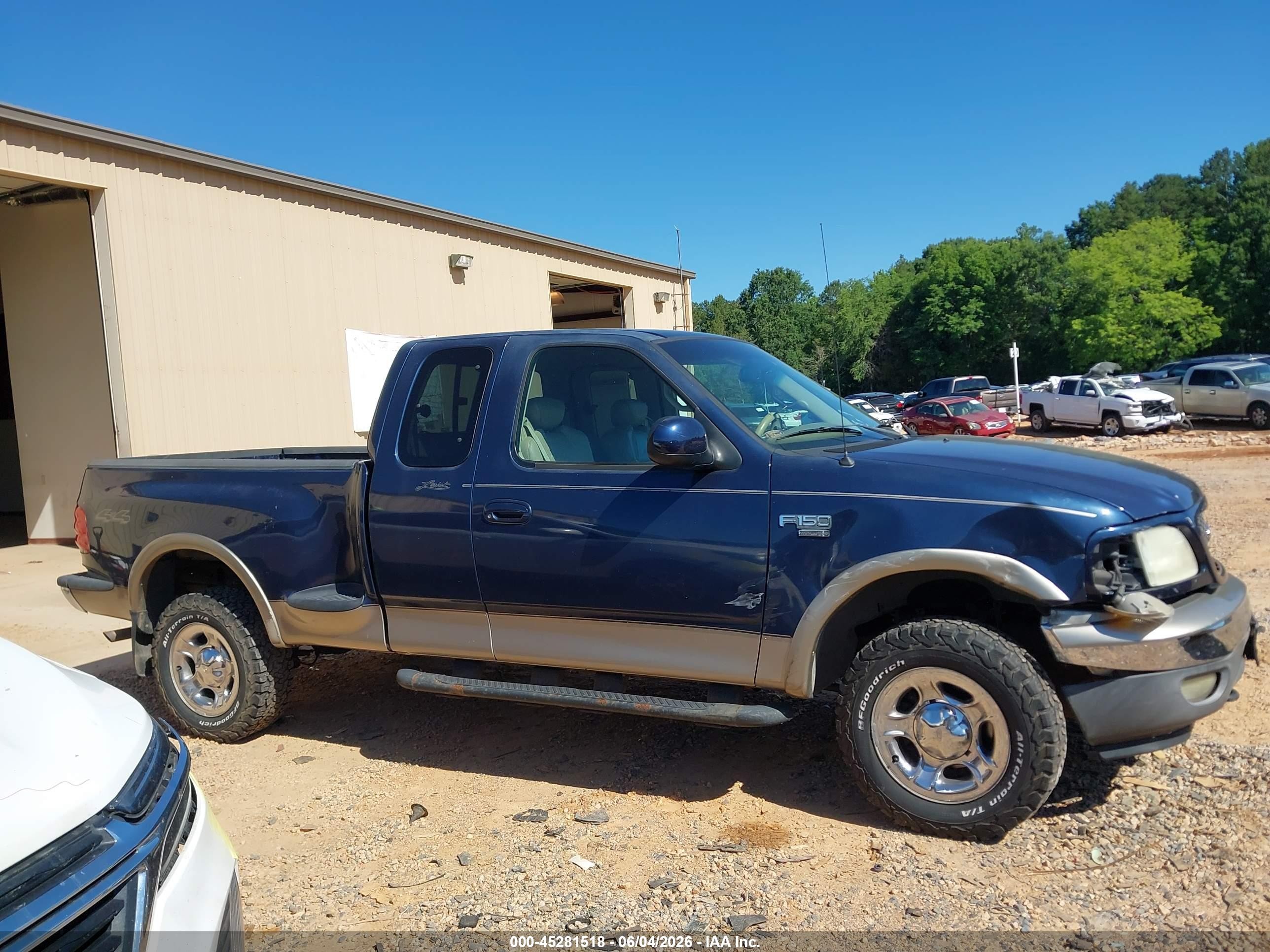 2002 Ford F-150 Lariat/xl/xlt Синий vin: 1FTRX08L82KB70647