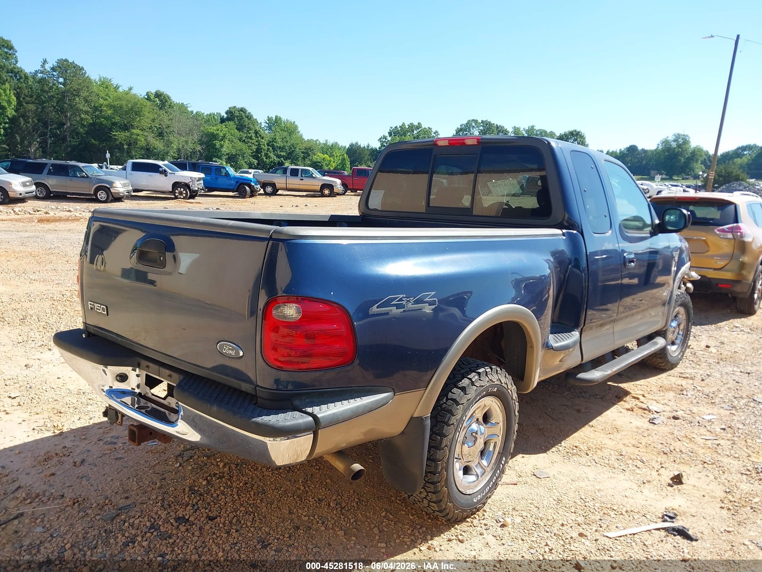 2002 Ford F-150 Lariat/xl/xlt Синий vin: 1FTRX08L82KB70647