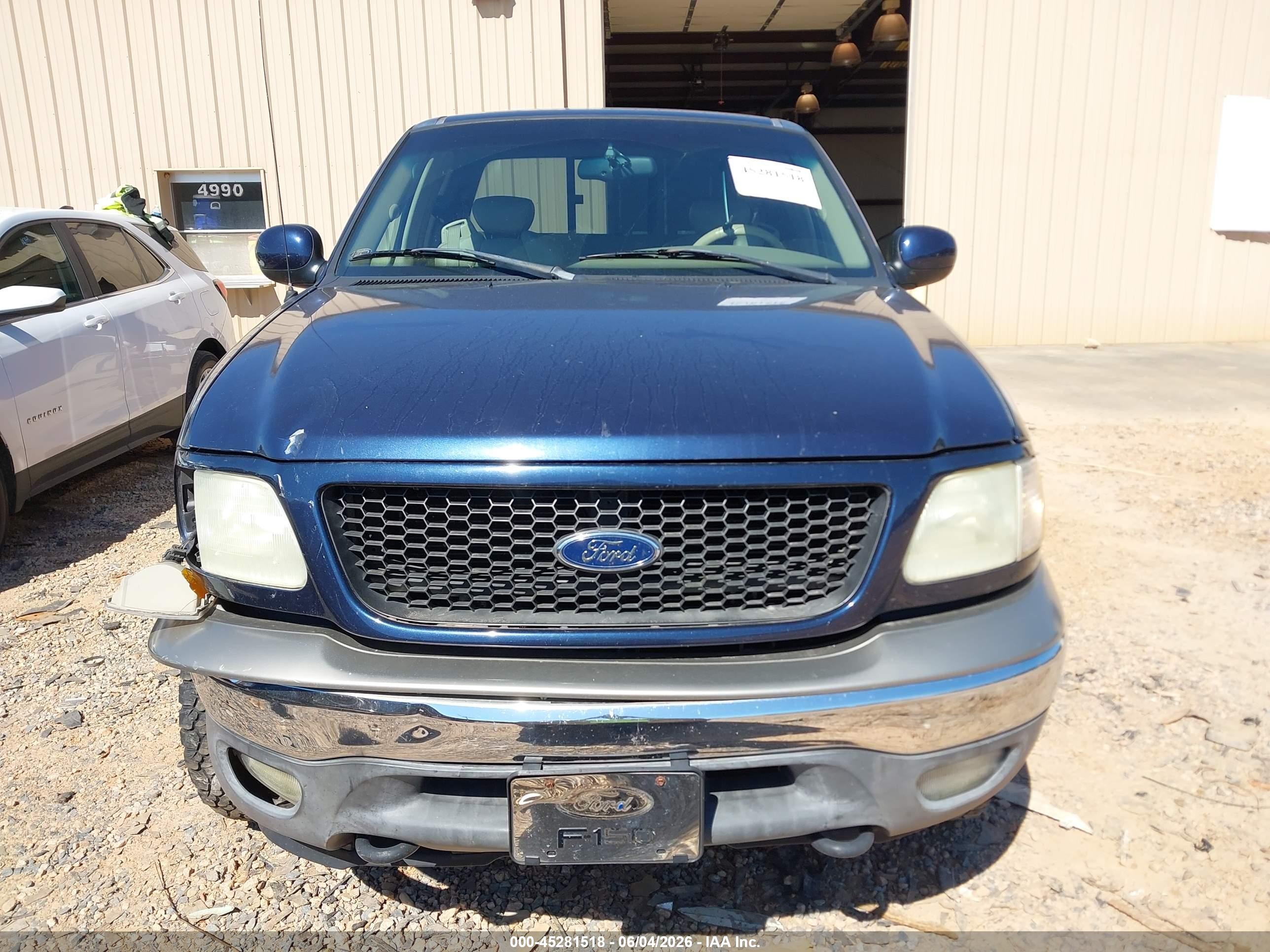 2002 Ford F-150 Lariat/xl/xlt Синий vin: 1FTRX08L82KB70647