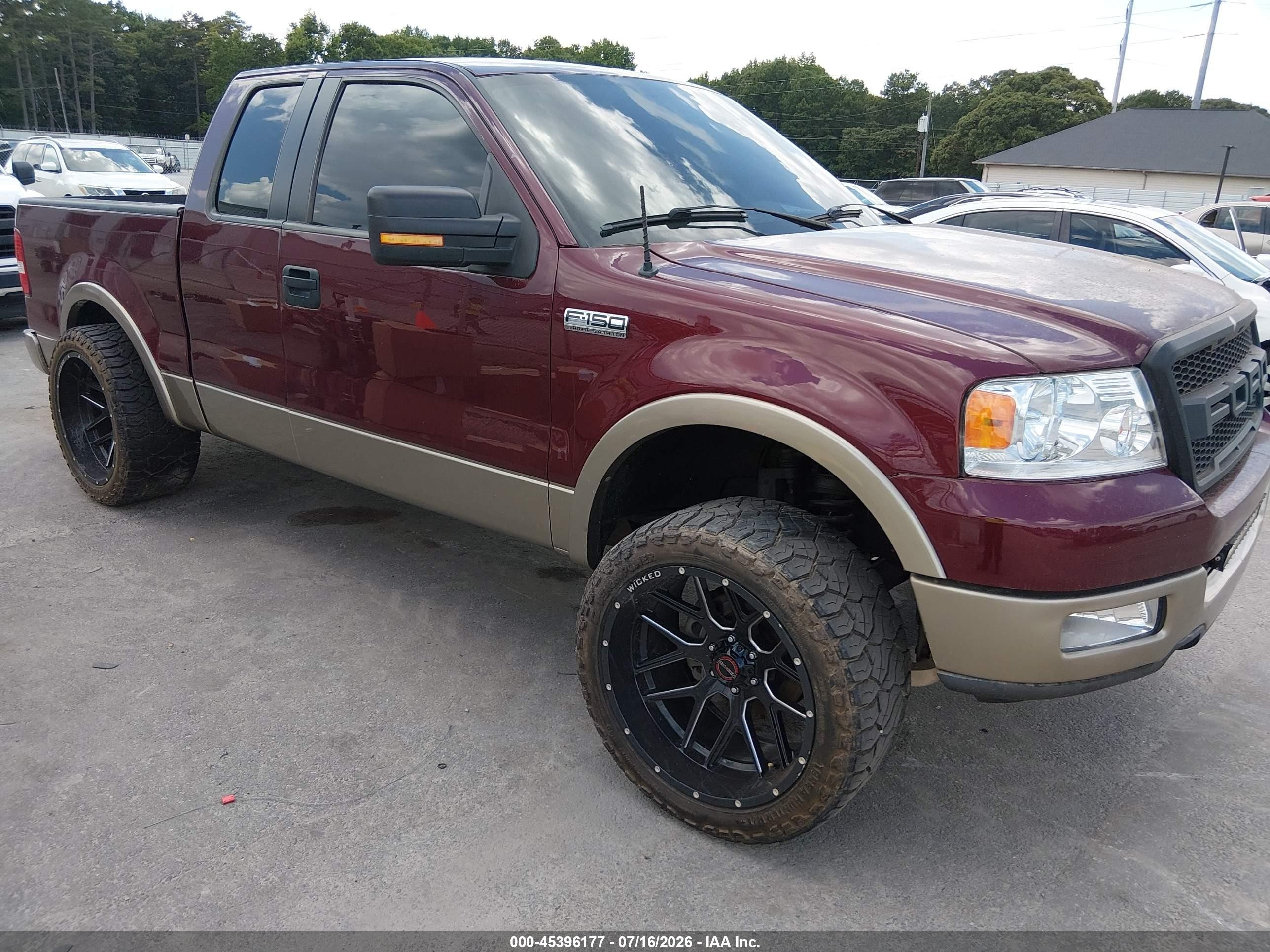 2005 Ford F-150 Lariat/xl/xlt Бордовый vin: 1FTRX12525FB50701