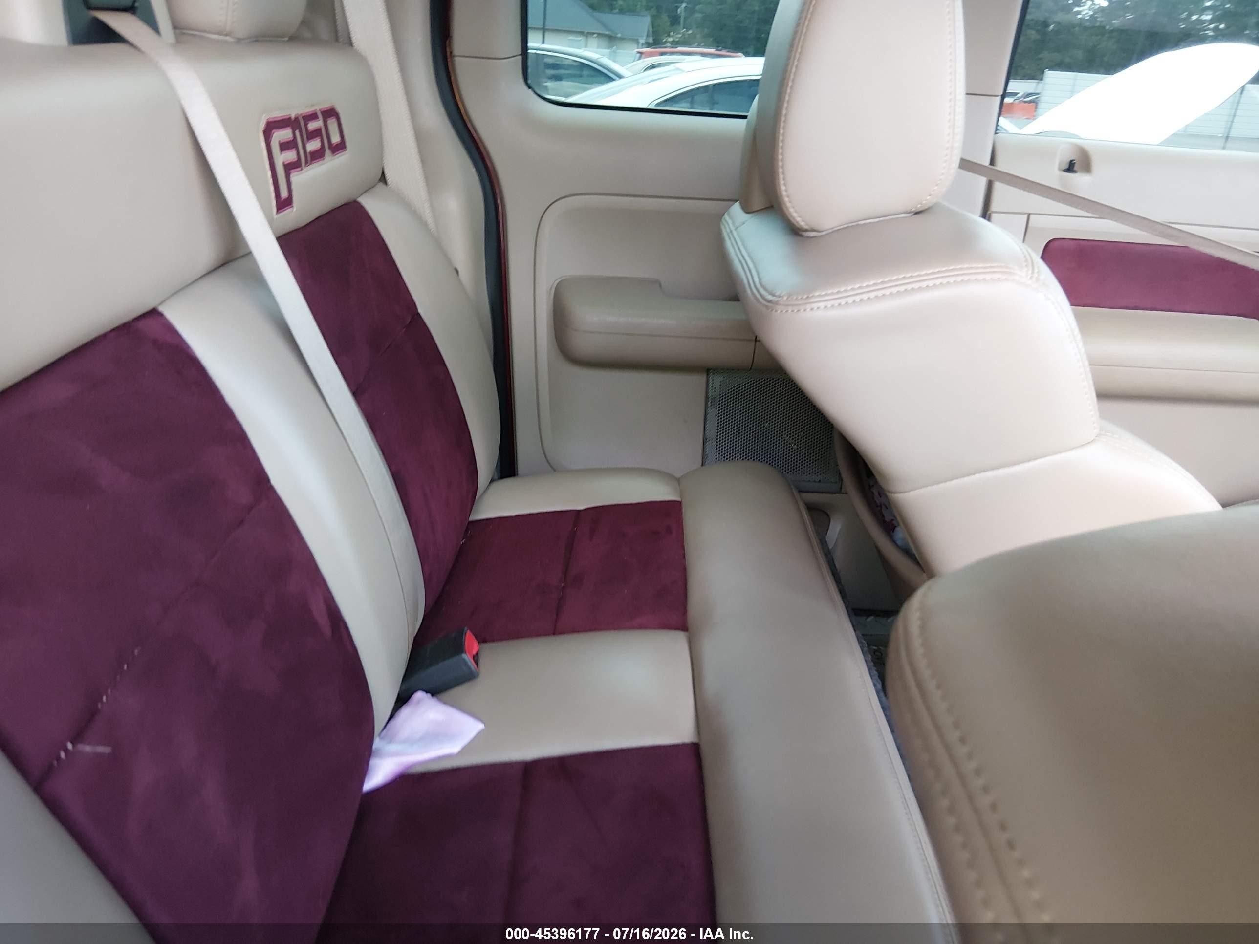 2005 Ford F-150 Lariat/xl/xlt Burgundy vin: 1FTRX12525FB50701
