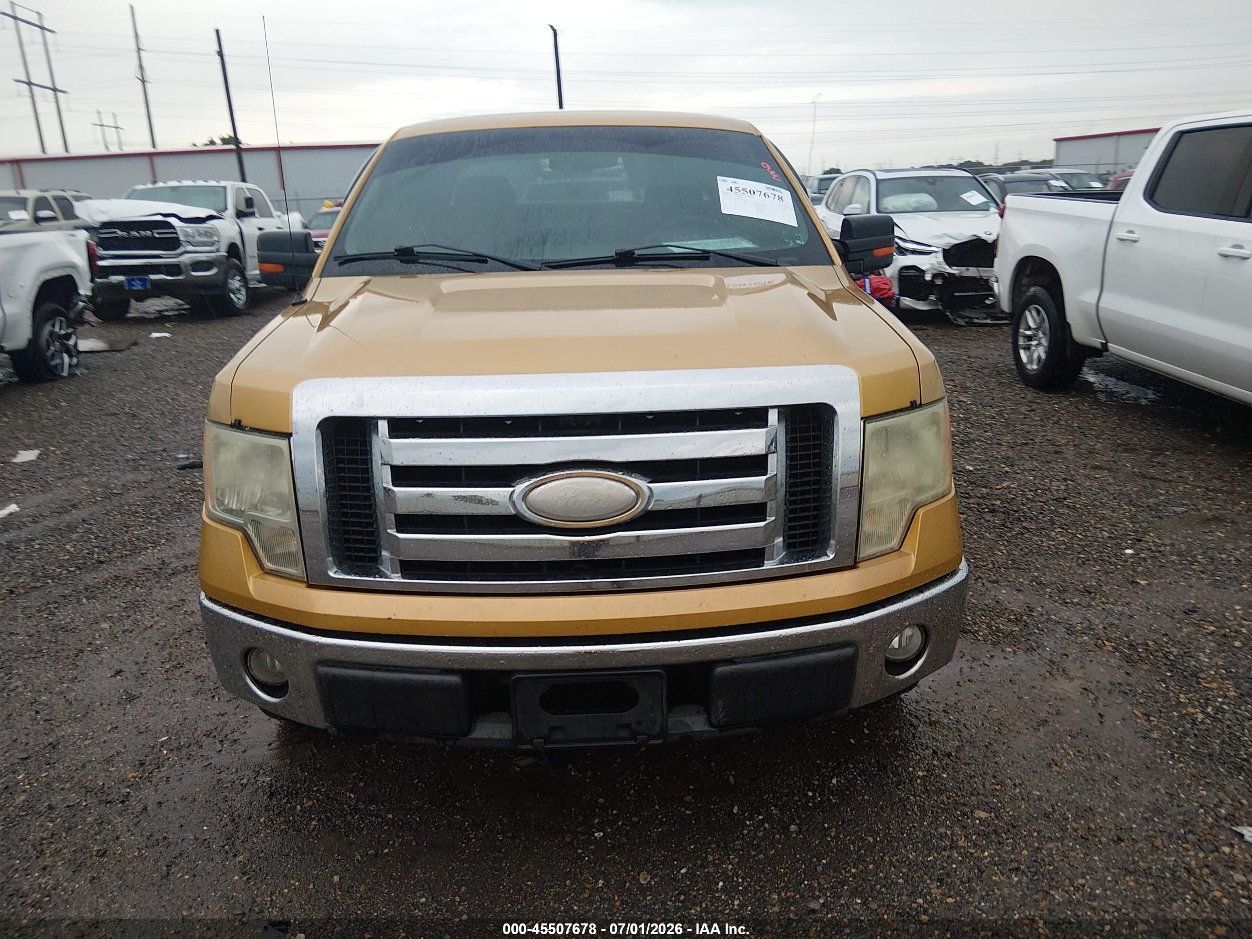 2009 Ford F-150 Xlt Yellow vin: 1FTRX12839FA08521
