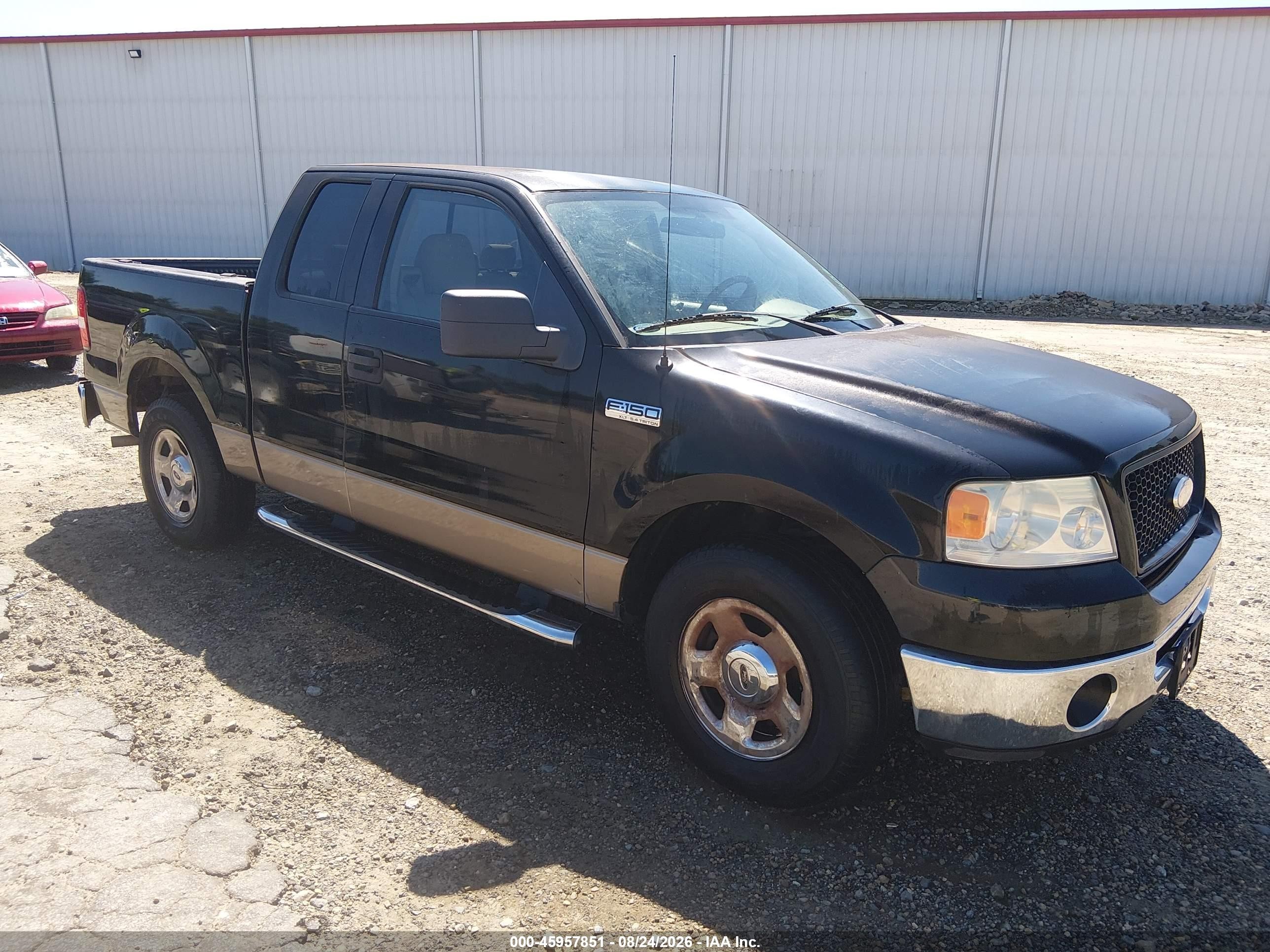 2006 Ford F-150 Lariat/xlt Black vin: 1FTRX12V16KD49196