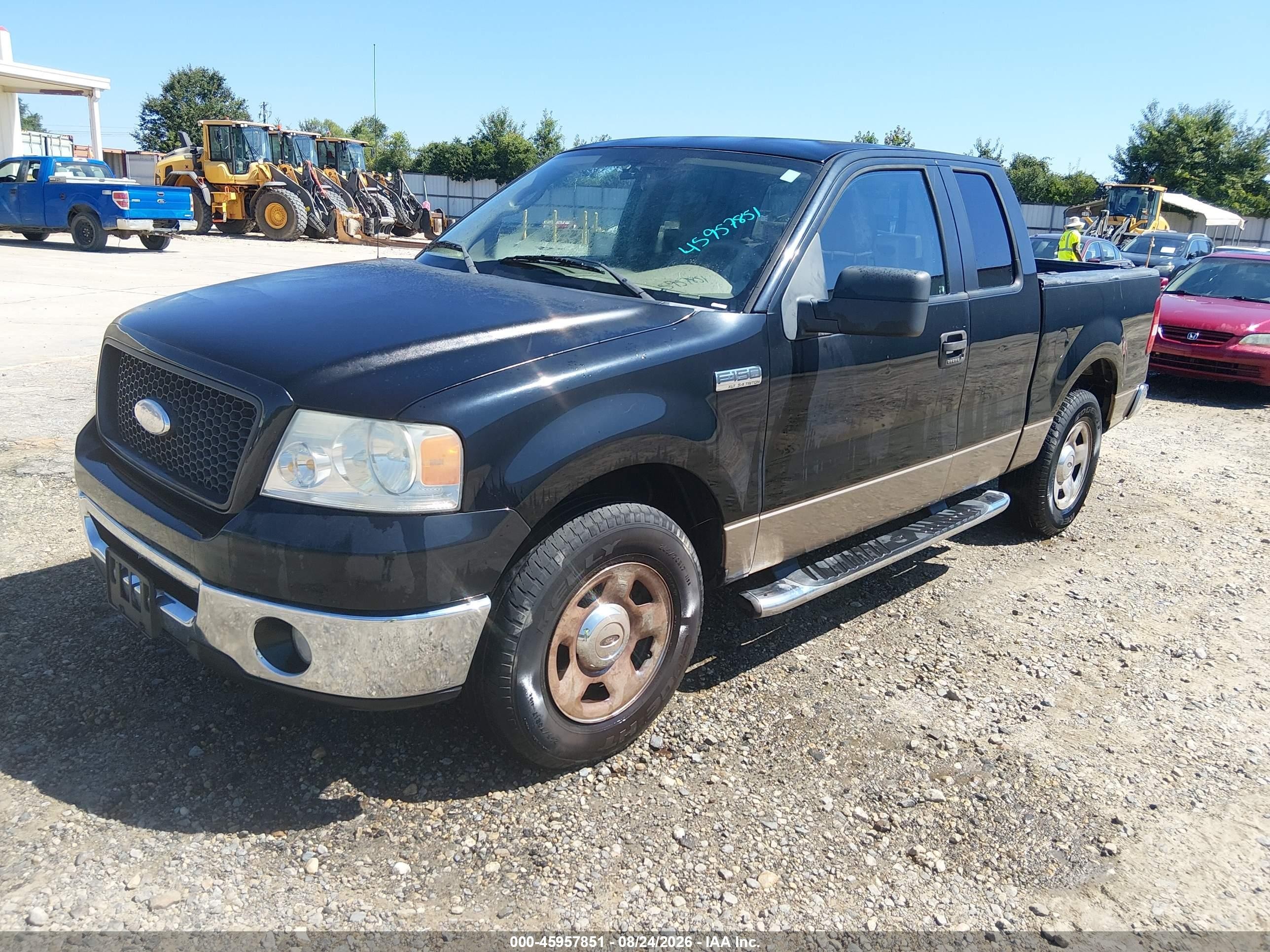 2006 Ford F-150 Lariat/xlt Black vin: 1FTRX12V16KD49196