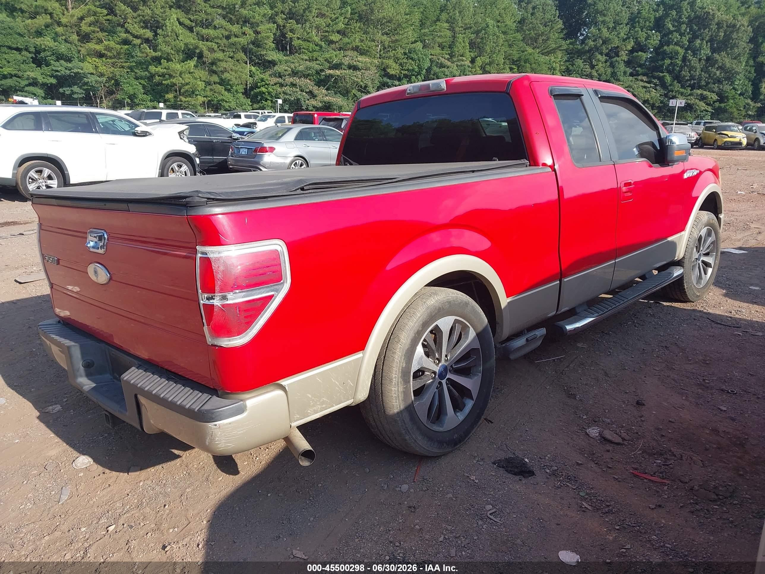 2009 Ford F-150 Lariat Red vin: 1FTRX12V19FB18523