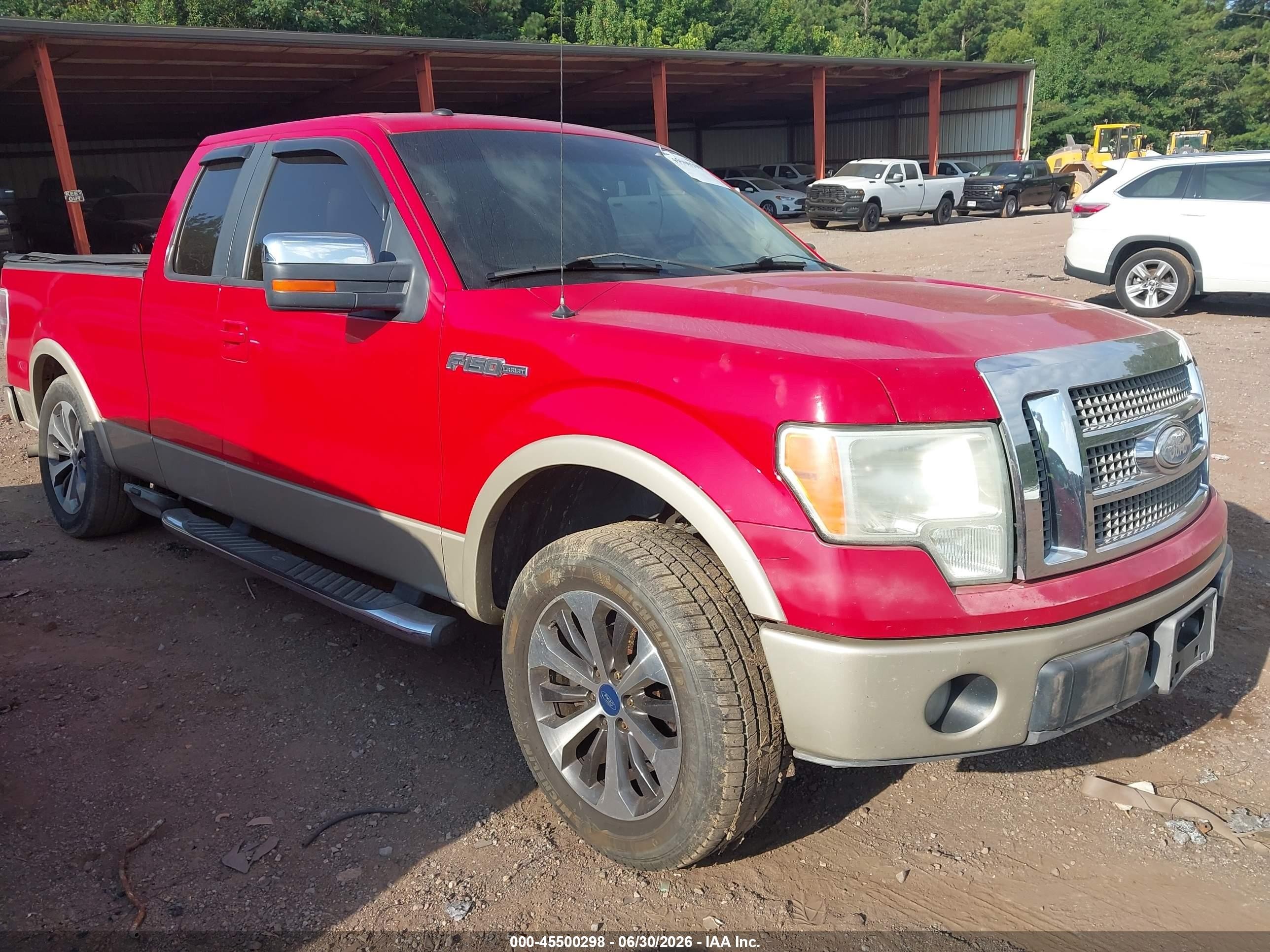 2009 Ford F-150 Lariat Red vin: 1FTRX12V19FB18523