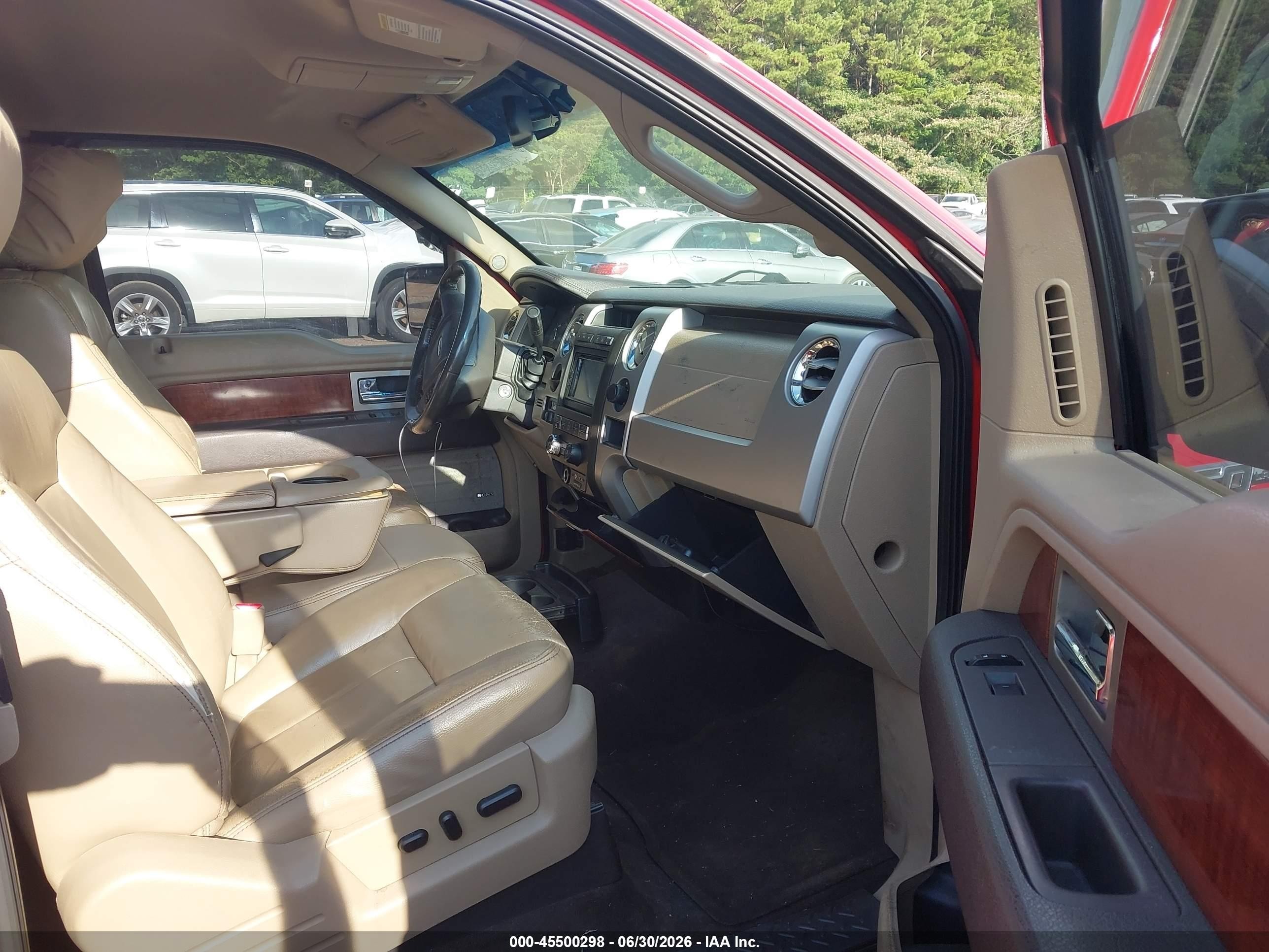 2009 Ford F-150 Lariat Red vin: 1FTRX12V19FB18523