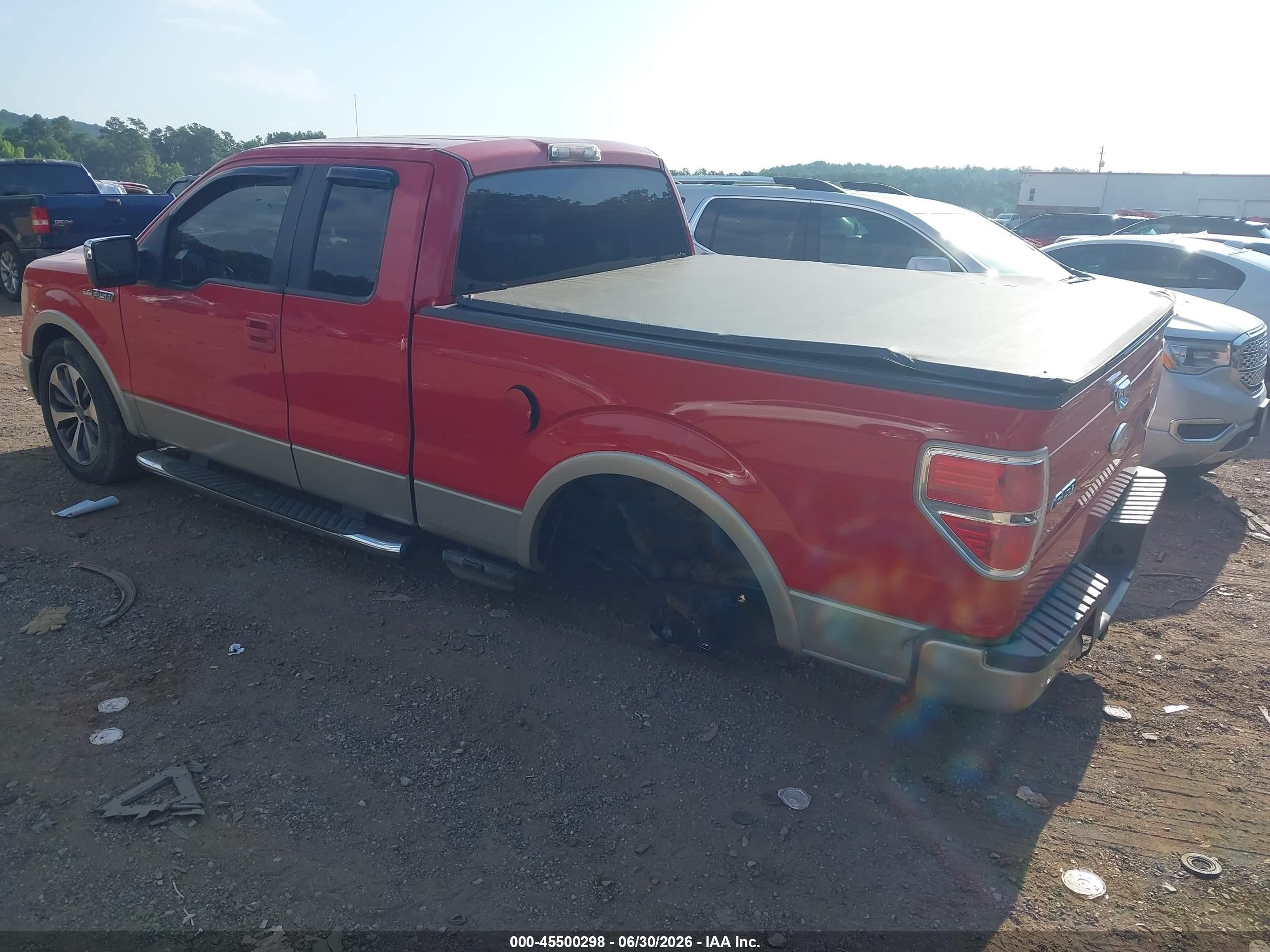 2009 Ford F-150 Lariat Red vin: 1FTRX12V19FB18523