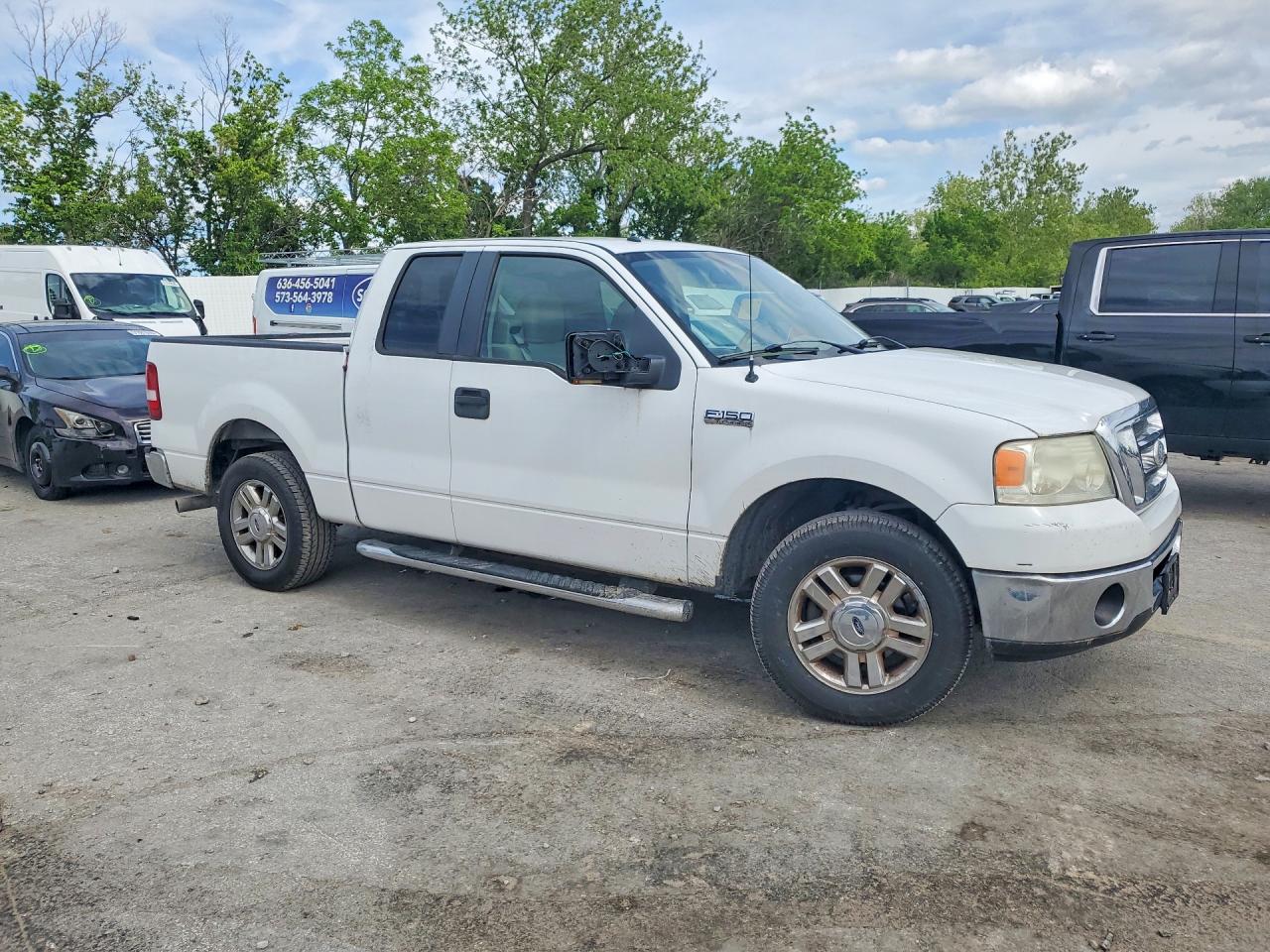 2008 Ford F150 White vin: 1FTRX12V38FA66469
