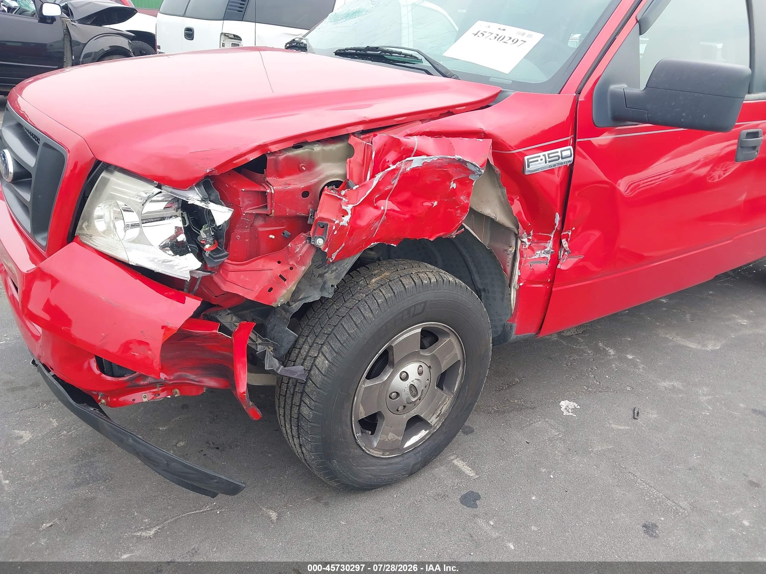 2008 Ford F-150 Fx2/lariat/stx/xlt Red vin: 1FTRX12V38FA66990