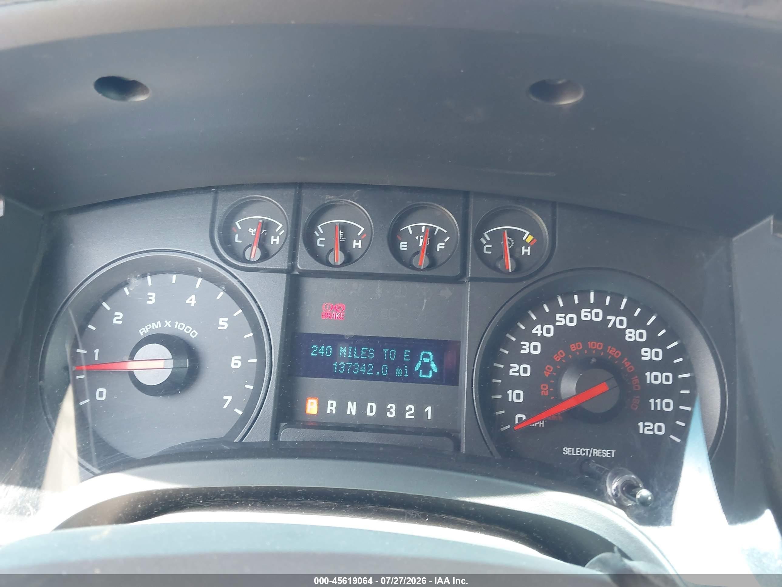 2009 Ford F-150 Lariat/xl/xlt Red vin: 1FTRX12V59KC71042
