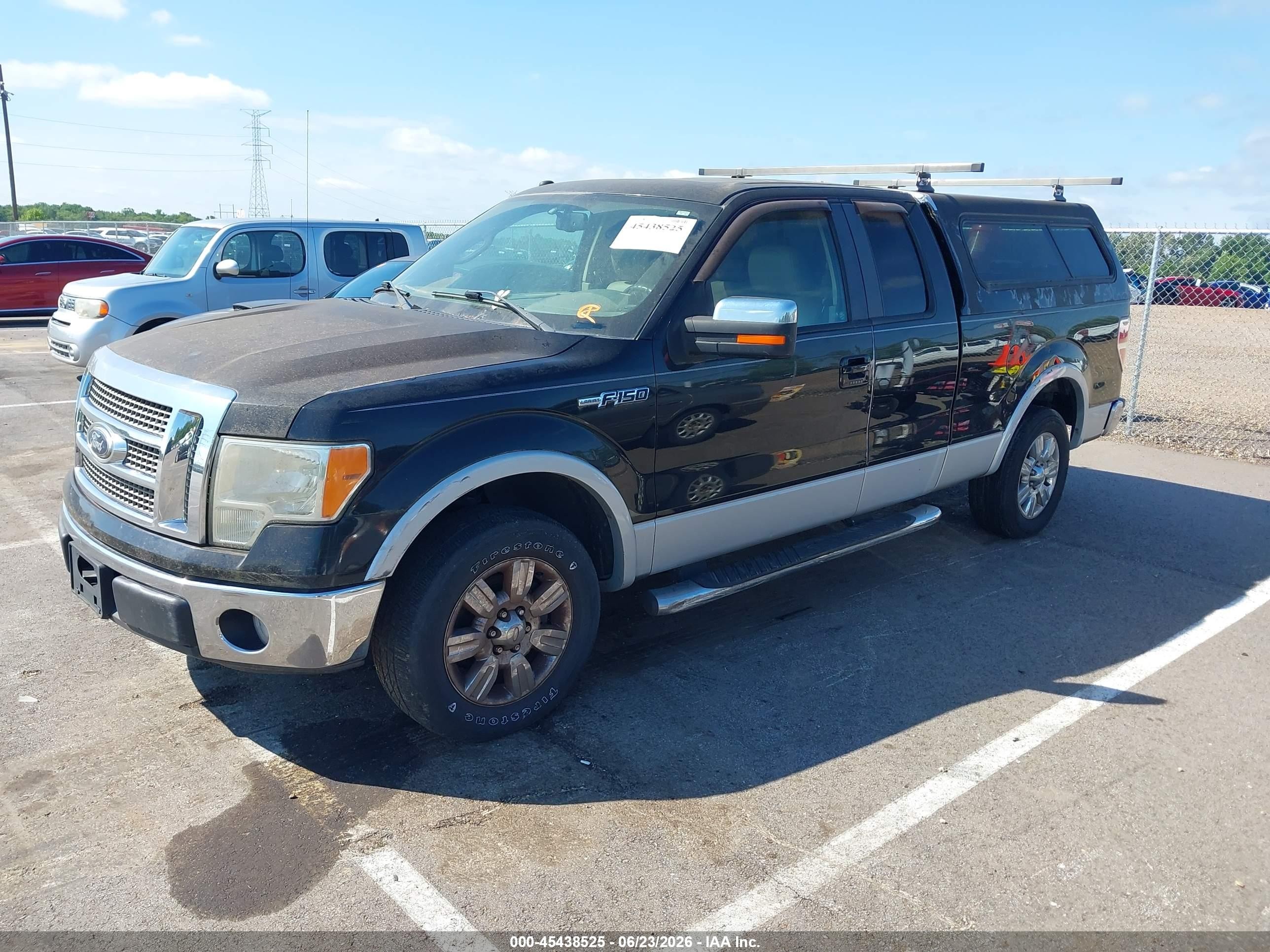 2009 Ford F-150 Lariat Black vin: 1FTRX12V79KC26426
