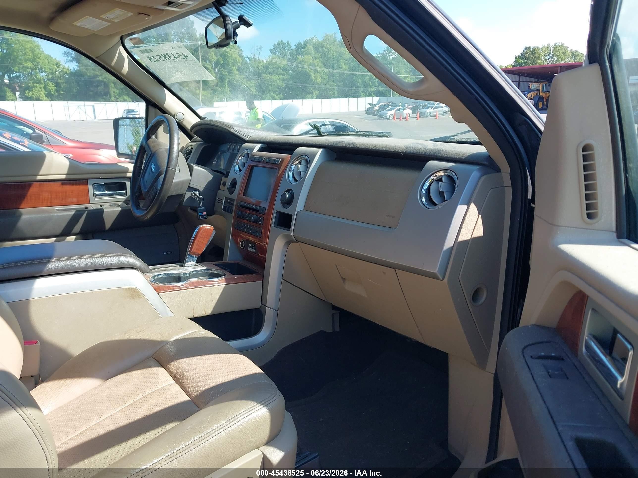 2009 Ford F-150 Lariat Black vin: 1FTRX12V79KC26426