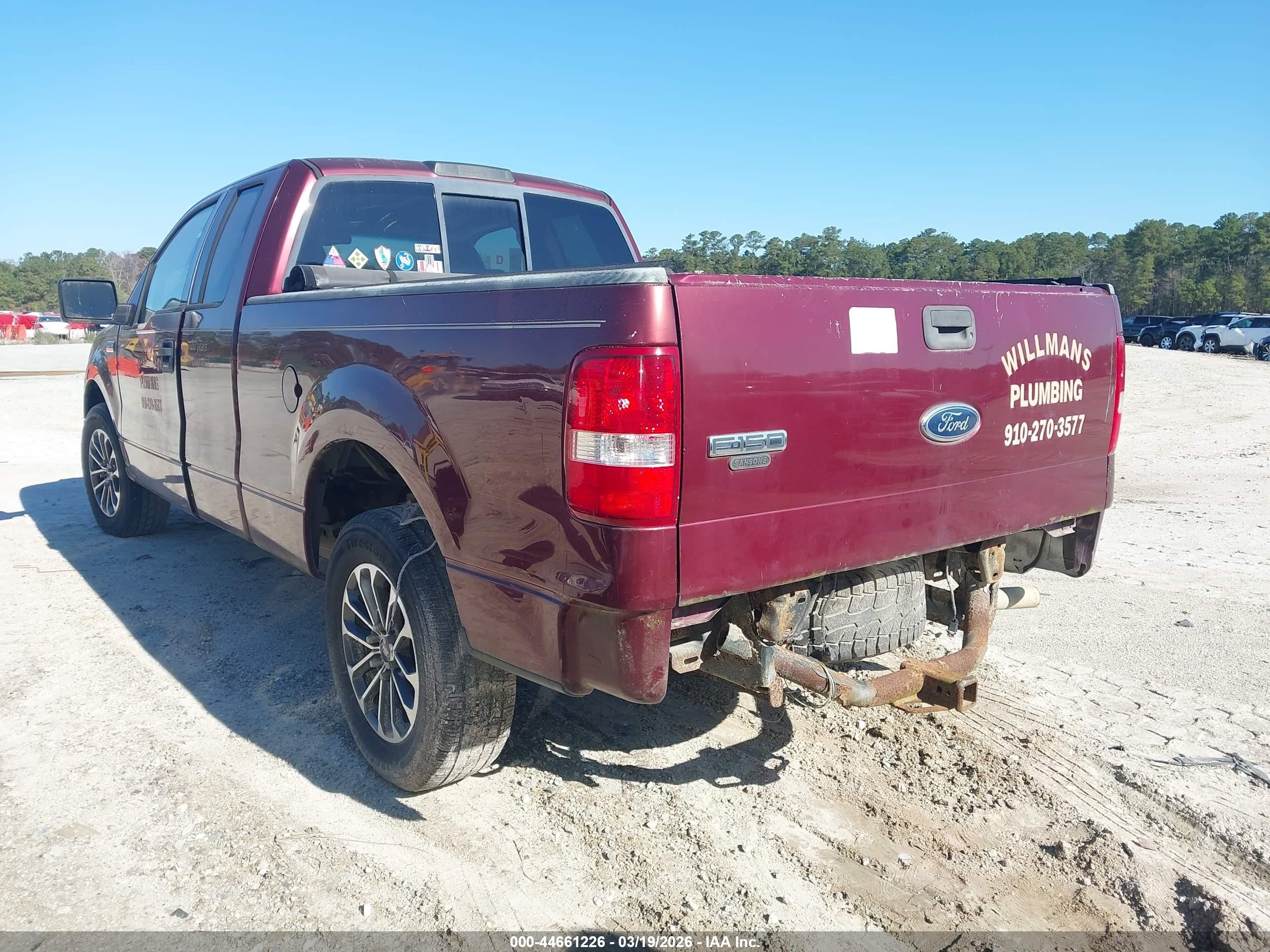 2004 Ford F-150 Stx/xl/xlt Maroon vin: 1FTRX12W14FA33943