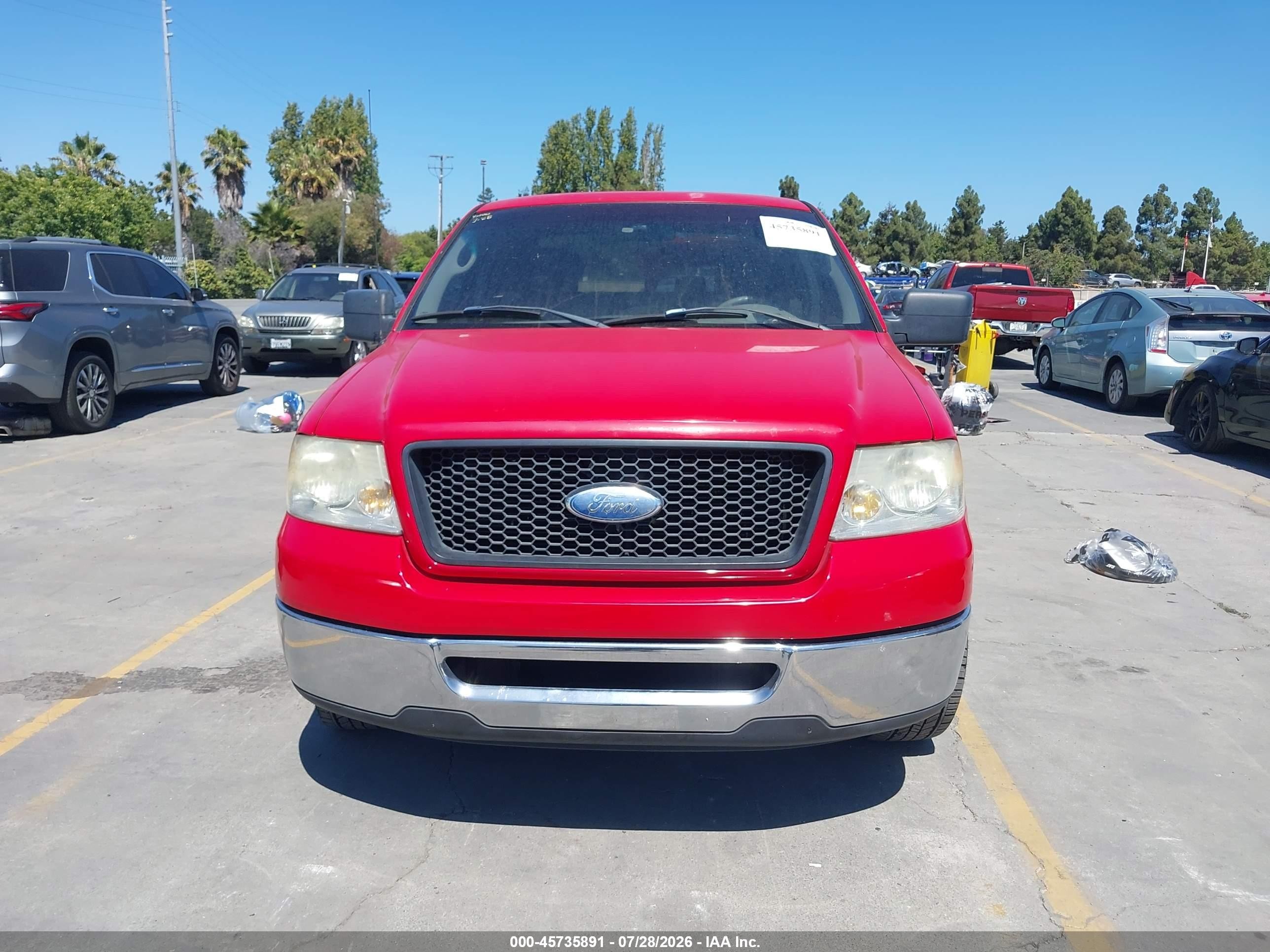 2006 Ford F-150 Stx/xl/xlt Red vin: 1FTRX12W16KA81940