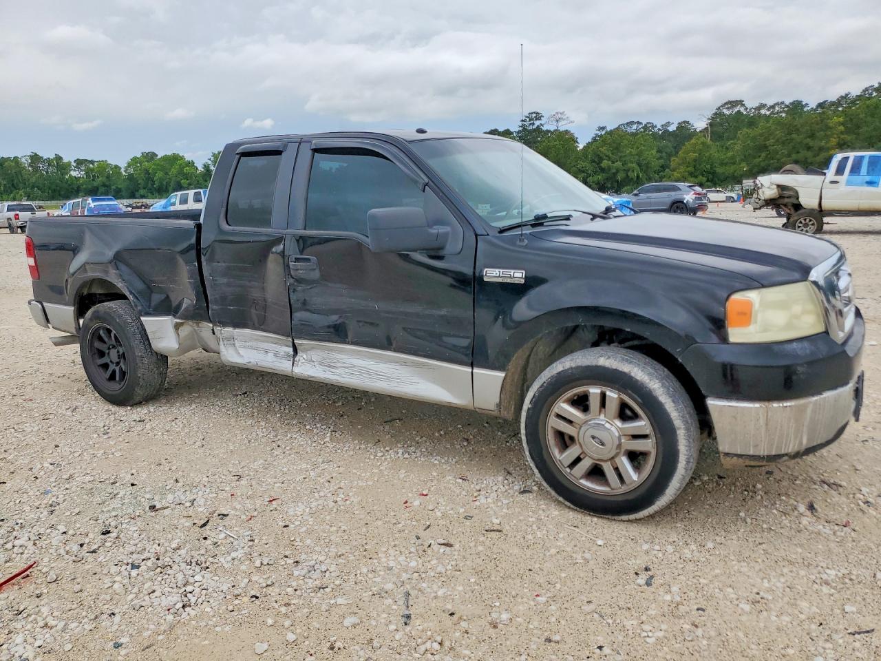 2007 Ford F150 Black vin: 1FTRX12W17FB34730