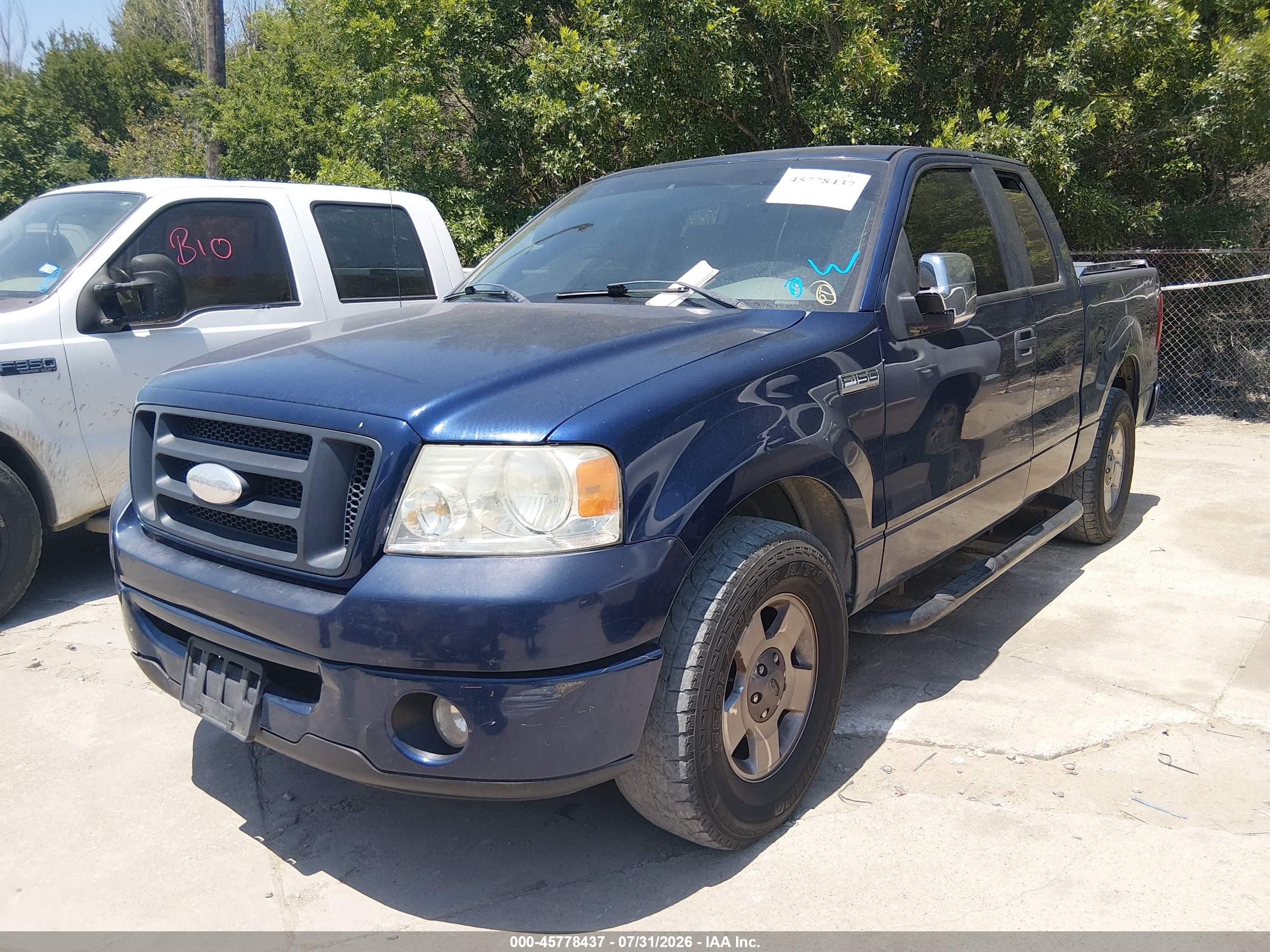 2007 Ford F-150 Stx/xl/xlt Navy vin: 1FTRX12W37FA38937