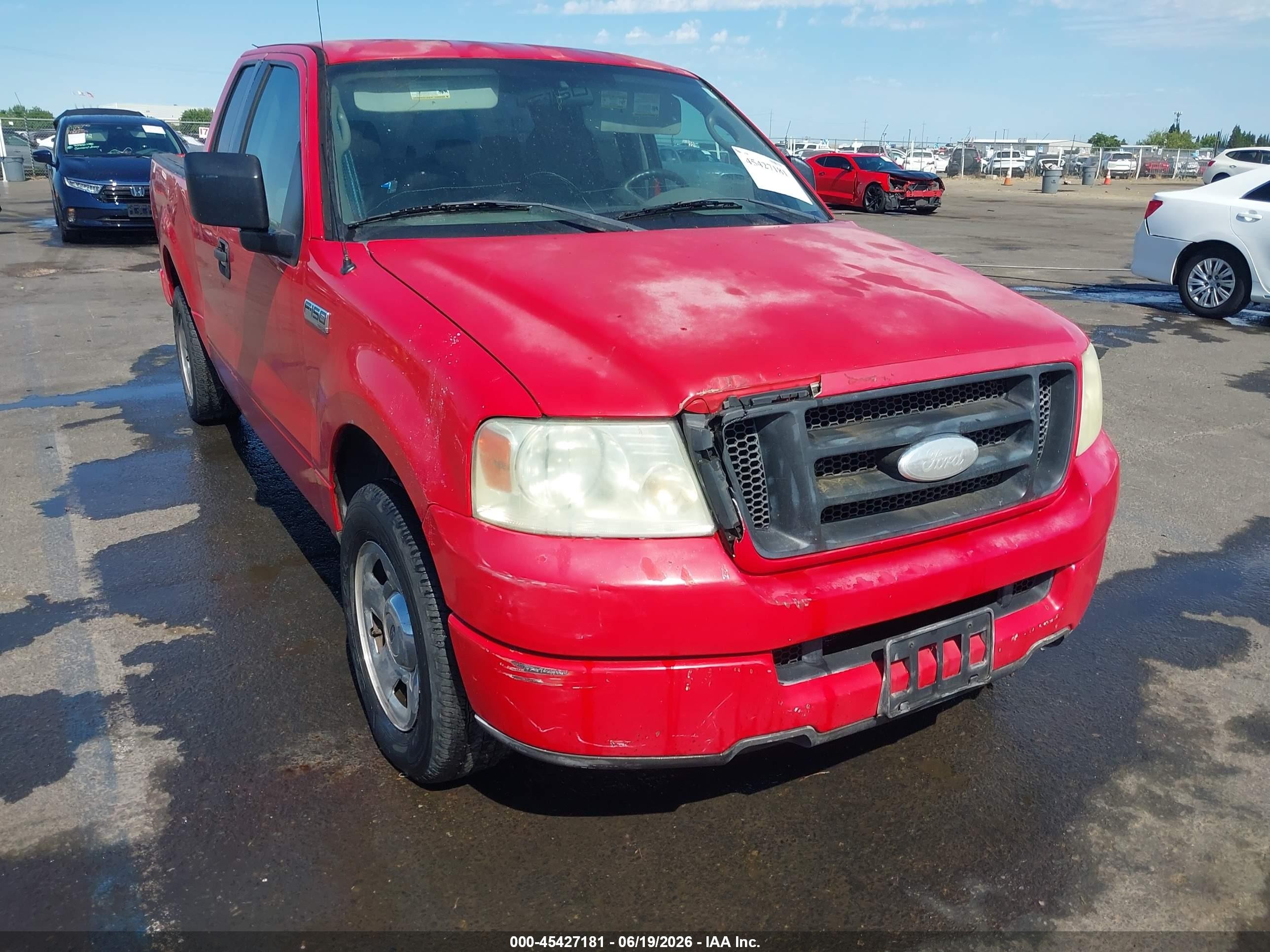 2004 Ford F-150 Stx/xl/xlt Red vin: 1FTRX12W44NB84281