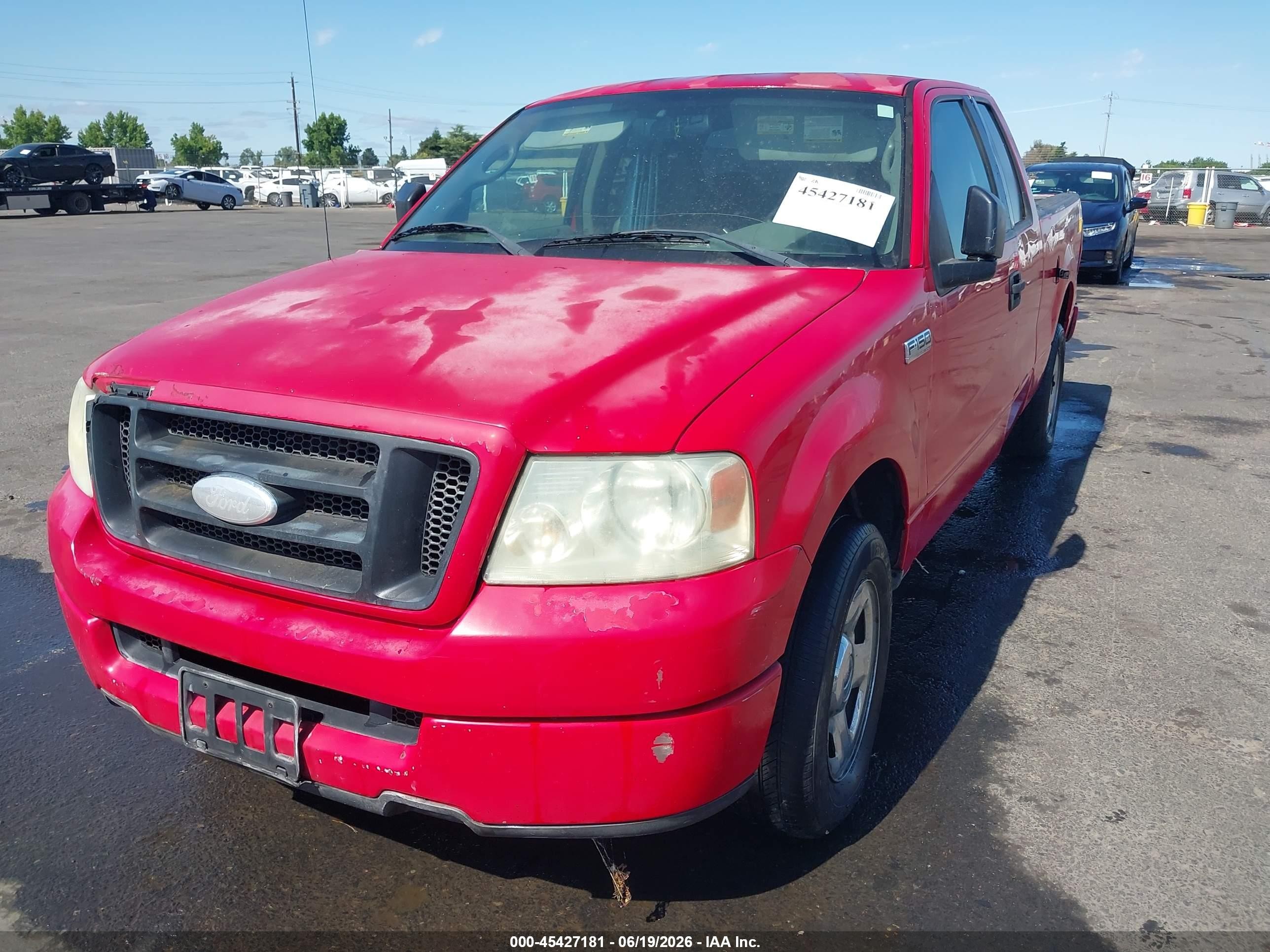 2004 Ford F-150 Stx/xl/xlt Red vin: 1FTRX12W44NB84281