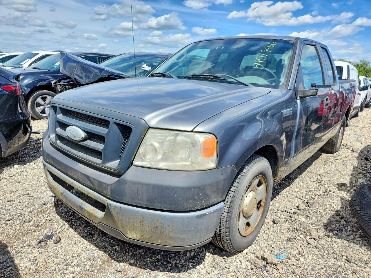 2007 Ford F150 Gray vin: 1FTRX12W47NA07766