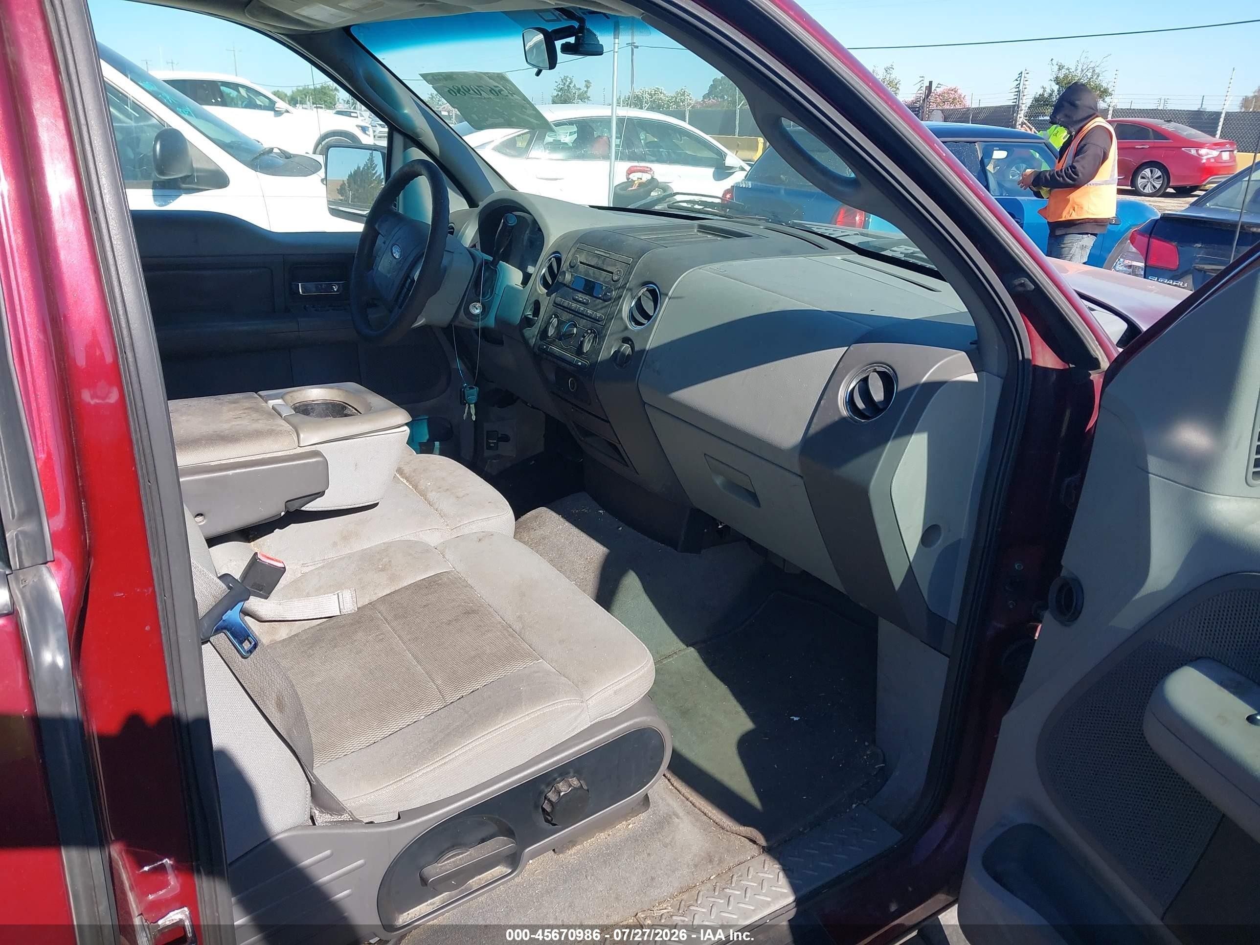 2004 Ford F-150 Stx/xl/xlt Burgundy vin: 1FTRX12W64NB07217