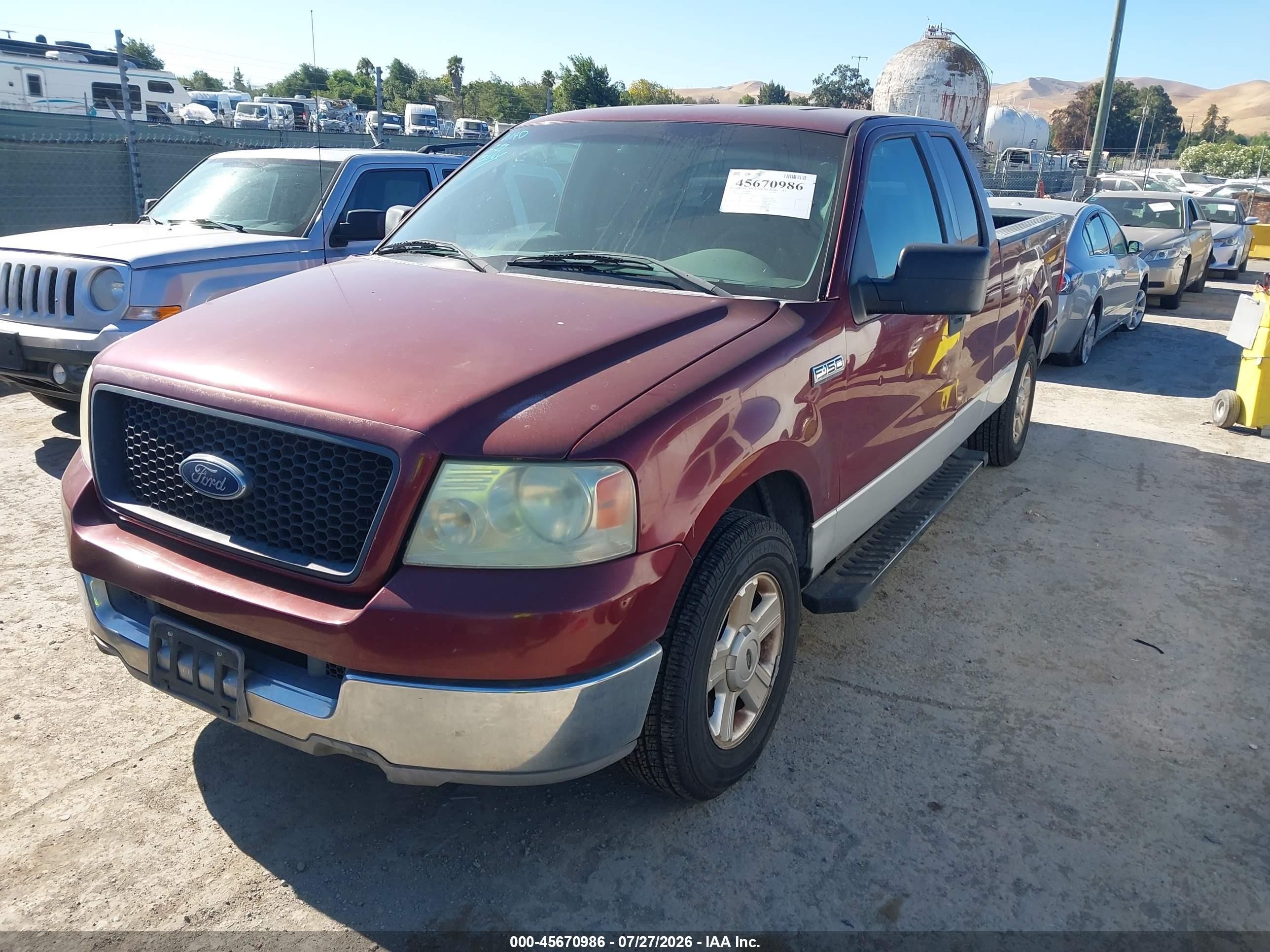 2004 Ford F-150 Stx/xl/xlt Burgundy vin: 1FTRX12W64NB07217