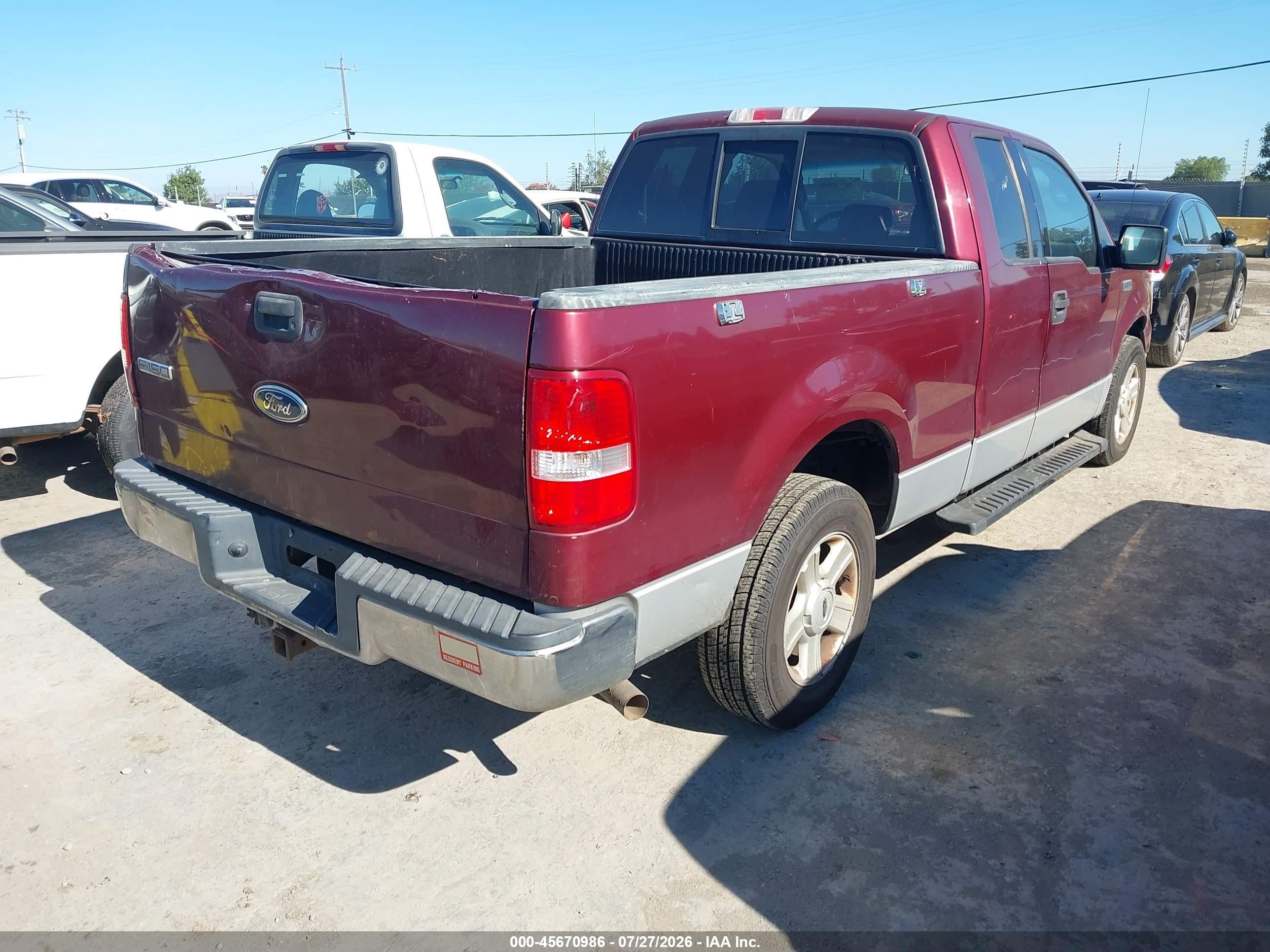 2004 Ford F-150 Stx/xl/xlt Burgundy vin: 1FTRX12W64NB07217