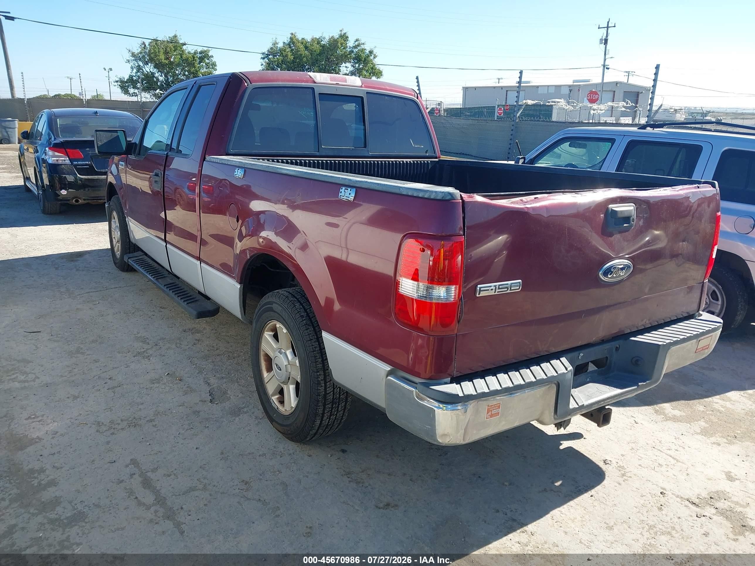 2004 Ford F-150 Stx/xl/xlt Burgundy vin: 1FTRX12W64NB07217